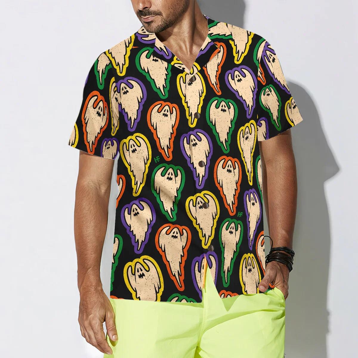 Halloween Hawaiian Shirt, Ghosts Aloha Hawaiian Shirt, Carton Aloha Shirt - Perfect Gift For Lover, Friend, Family