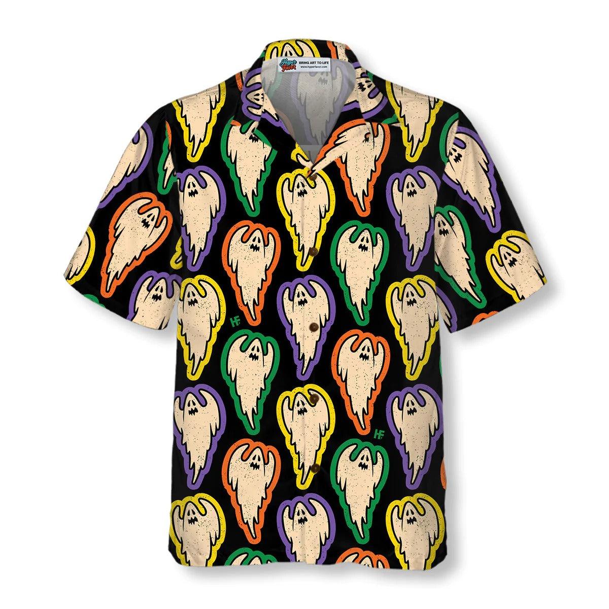 Halloween Hawaiian Shirt, Ghosts Aloha Hawaiian Shirt, Carton Aloha Shirt - Perfect Gift For Lover, Friend, Family - Image 4