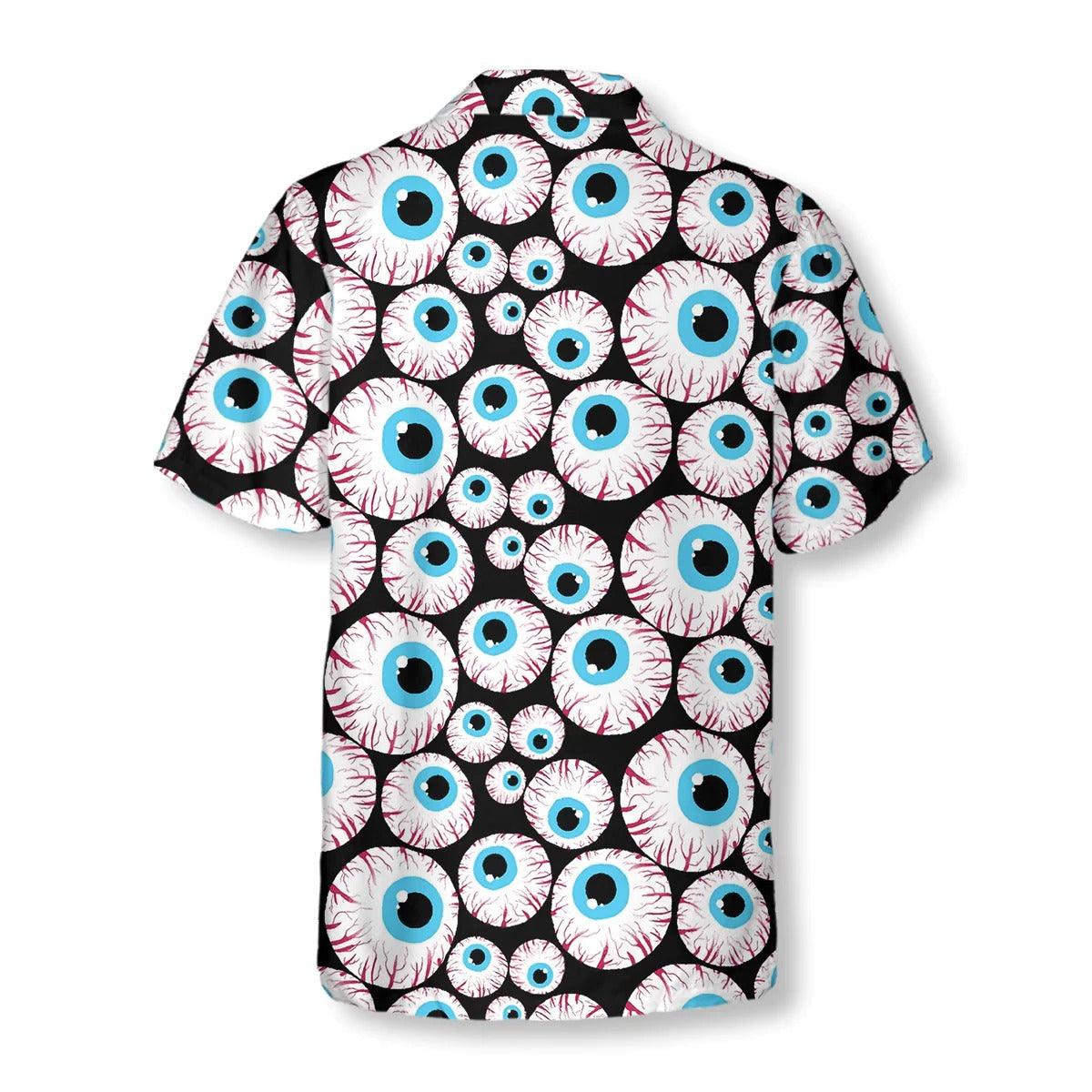 Halloween Hawaiian Shirt, Halloween Creepy Eyeballs Aloha Hawaiian Shirt - Perfect Gift For Lover, Friend, Family