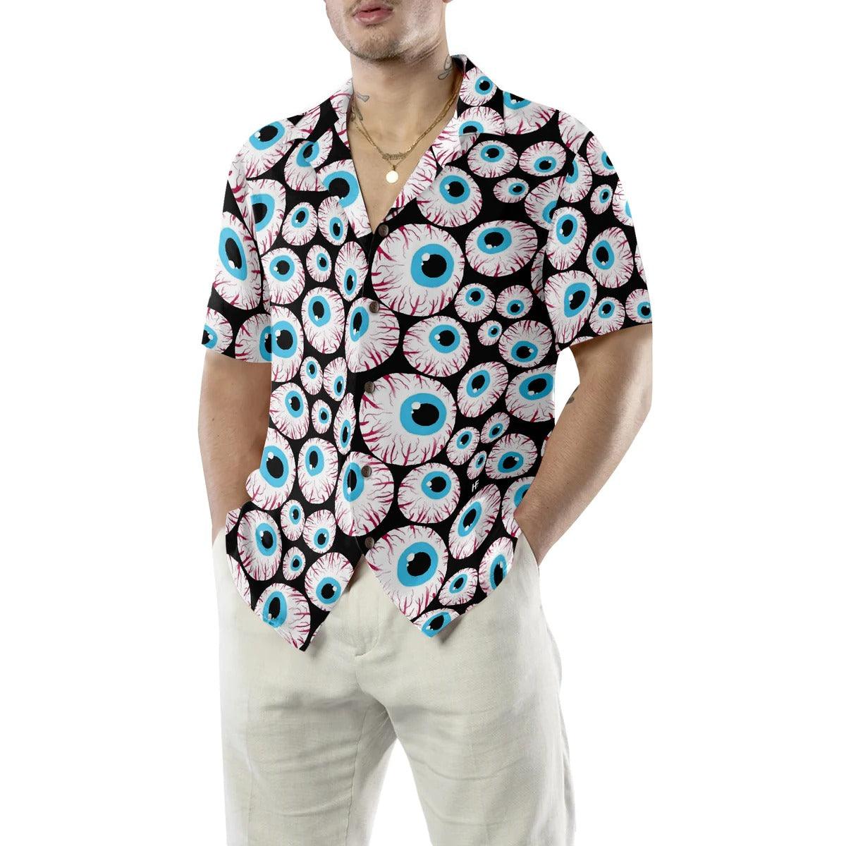 Halloween Hawaiian Shirt, Halloween Creepy Eyeballs Aloha Hawaiian Shirt - Perfect Gift For Lover, Friend, Family - Image 3