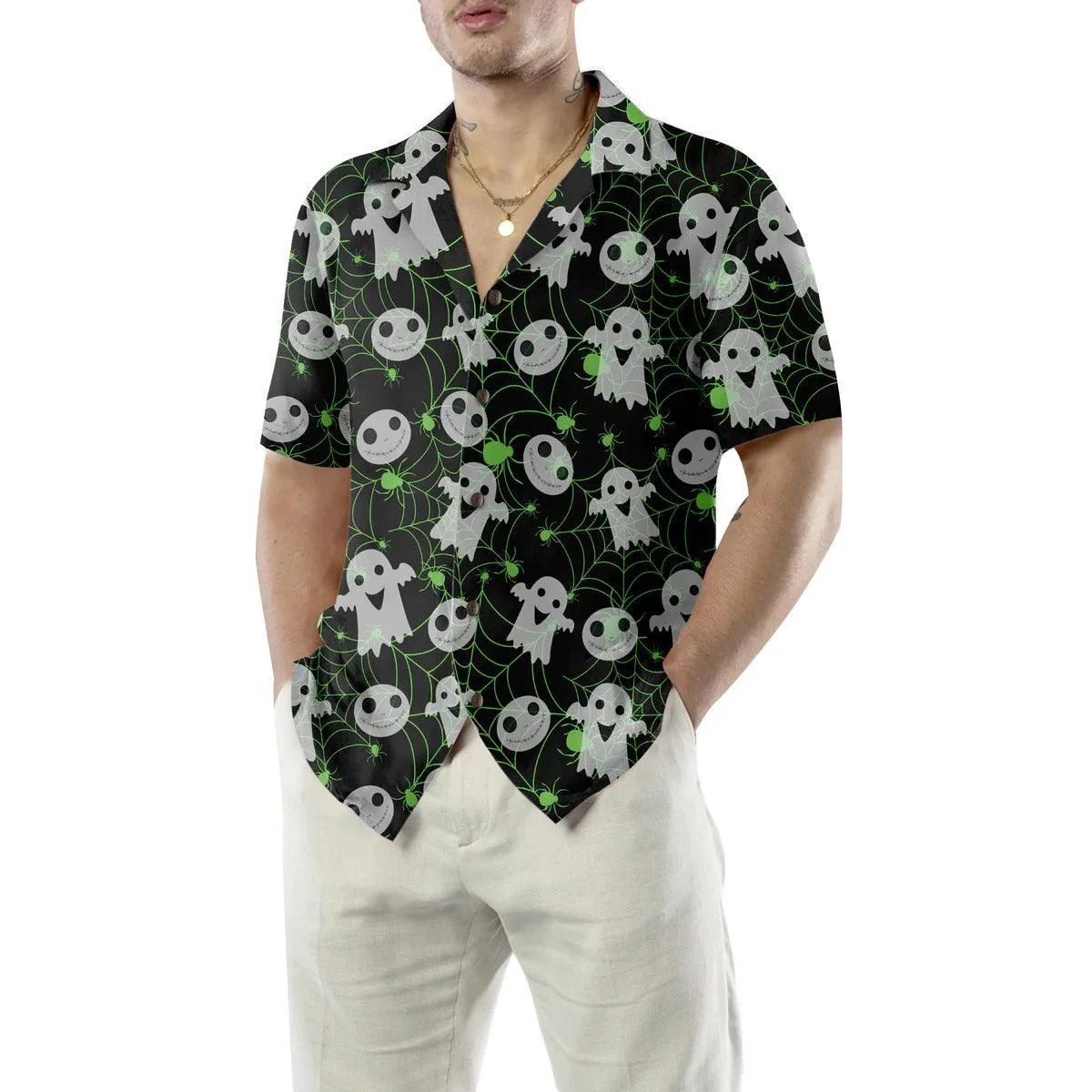 Halloween Spider Web Shirt For Men Hawaiian Shirt - Perfect Gift For Lover, Friend, Family