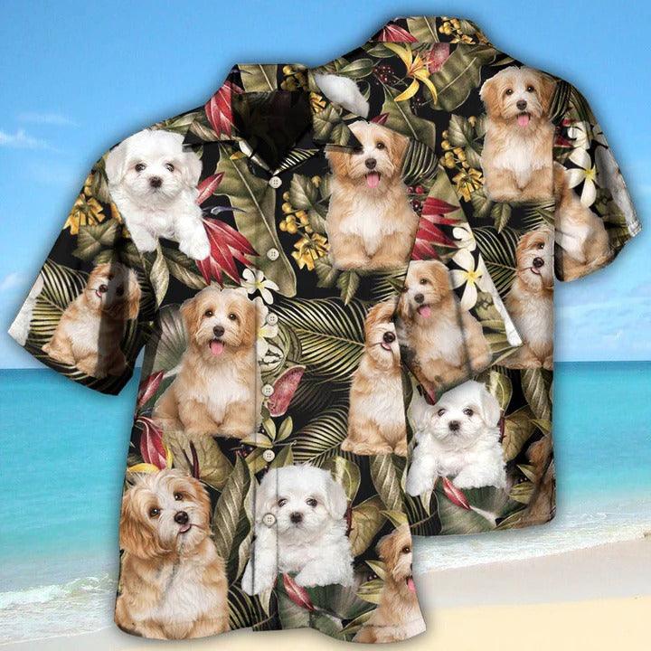 Havanese Aloha Hawaii Shirt - Dog Tropical Leaf Style Hawaiian Shirt For Summer - Perfect Gift For Dog Lovers, Friend, Family