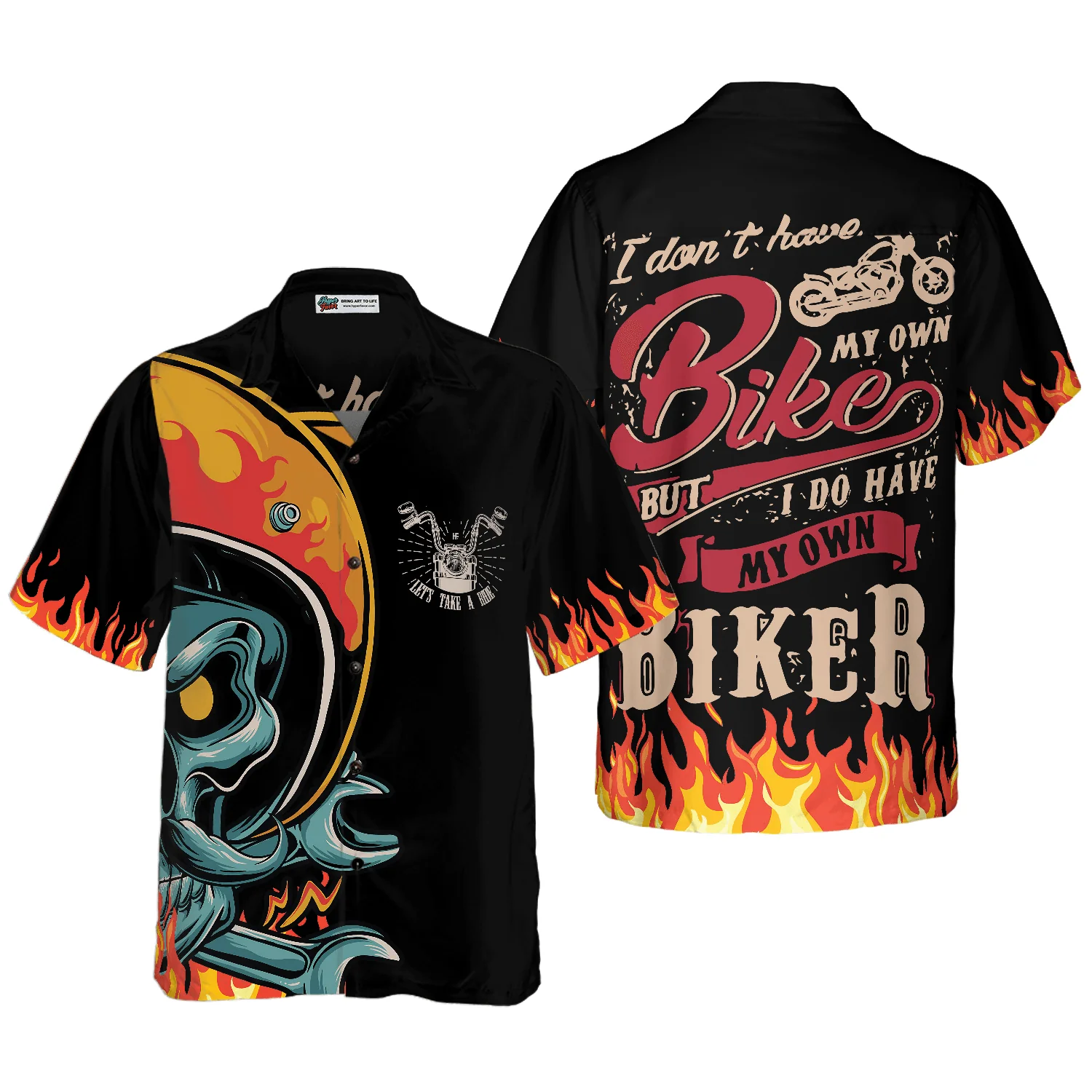 Have Your Own Biker Hawaiian Shirt, Colorful Summer Aloha Shirt For Men Women, Gift For Friend, Team, Bike Lovers