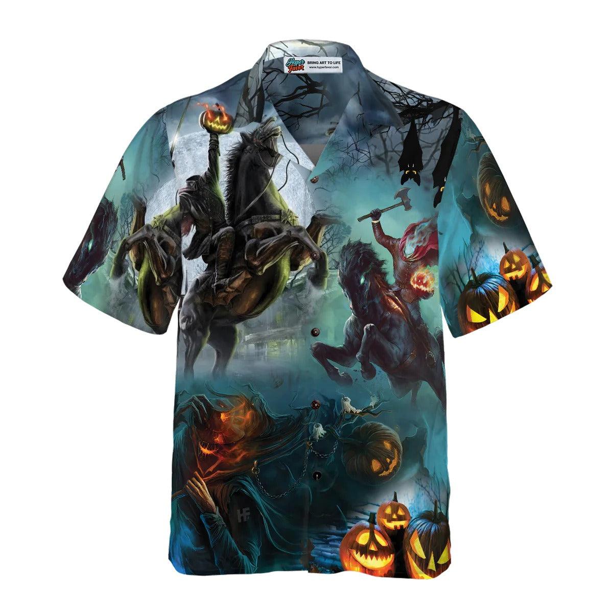 Headless Horseman Halloween Shirt For Men Hawaiian Shirt - Perfect Gift For Lover, Friend, Family - Image 4