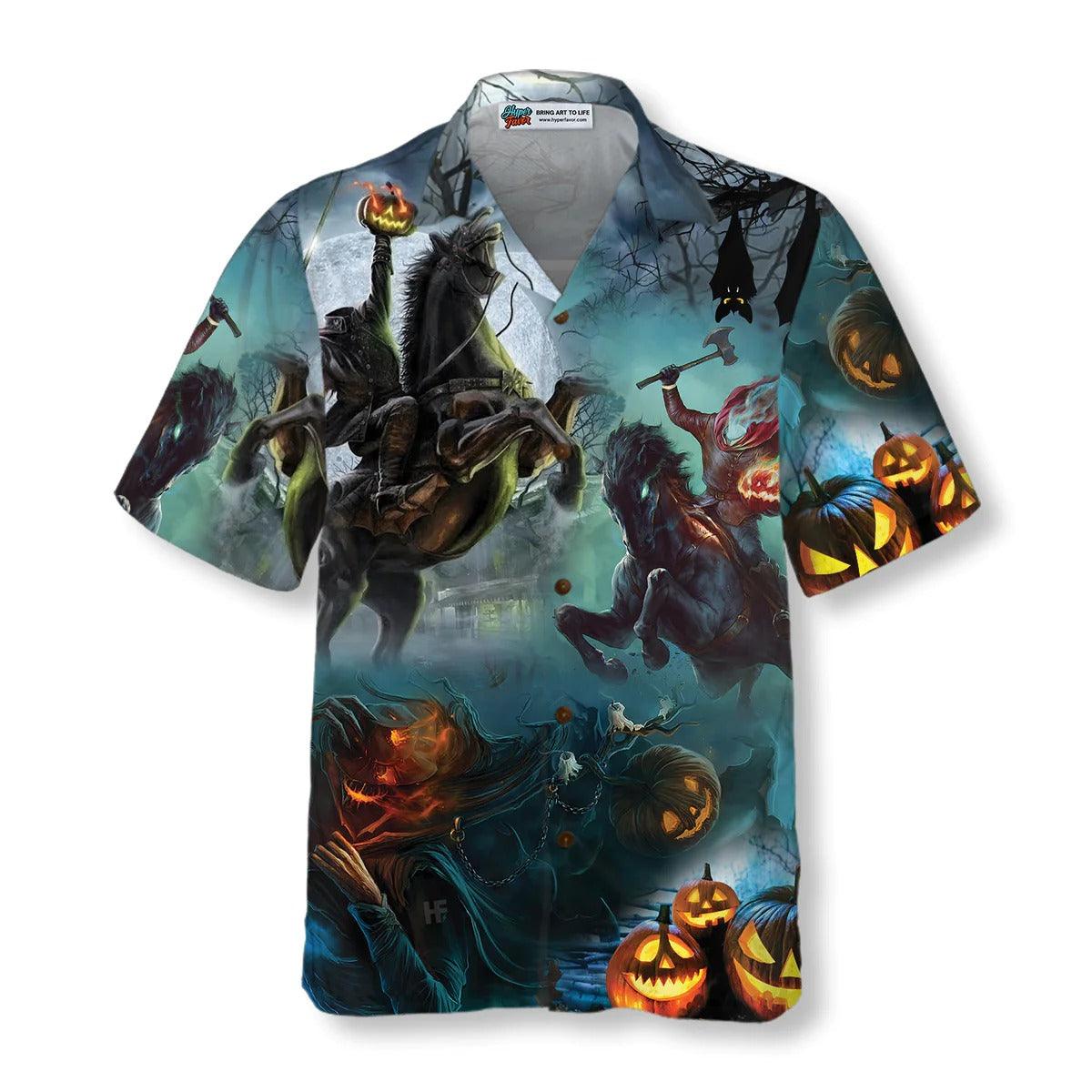 Headless Horseman Halloween Shirt For Men Hawaiian Shirt - Perfect Gift For Lover, Friend, Family - Image 5