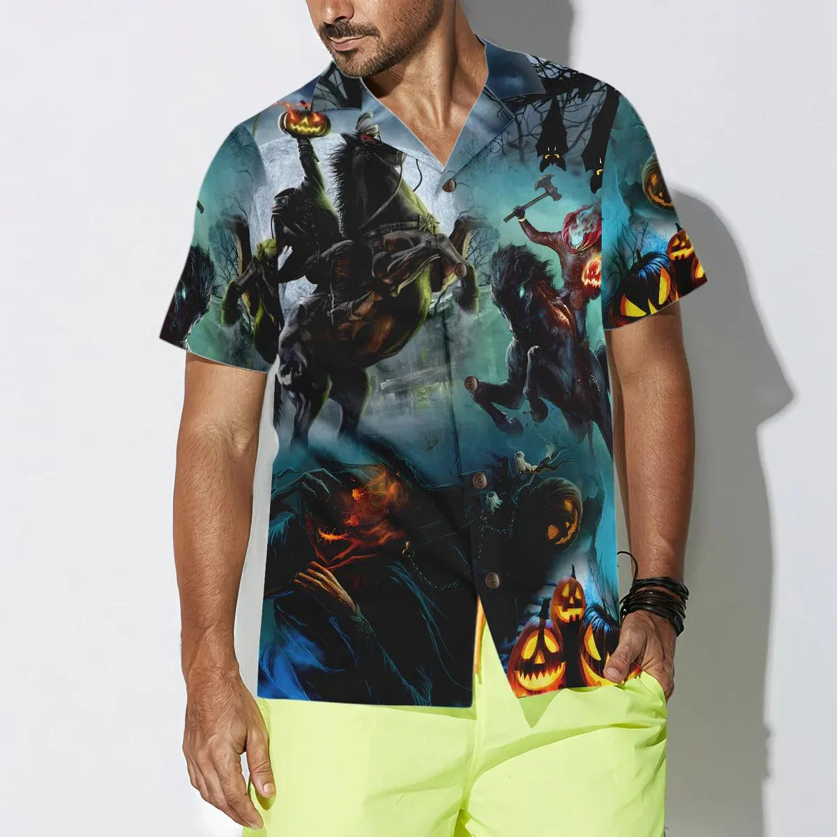 Headless Horseman Halloween Shirt For Men Hawaiian Shirt - Perfect Gift For Lover, Friend, Family - Image 6