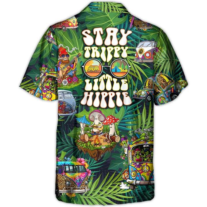 Hippie Aloha Hawaiian Shirt - Camping Funny Hippie Stay Trippy Little Hippie Tropical Hawaiian Shirt For Summer - Perfect Gift For Friend, Family - Image 3