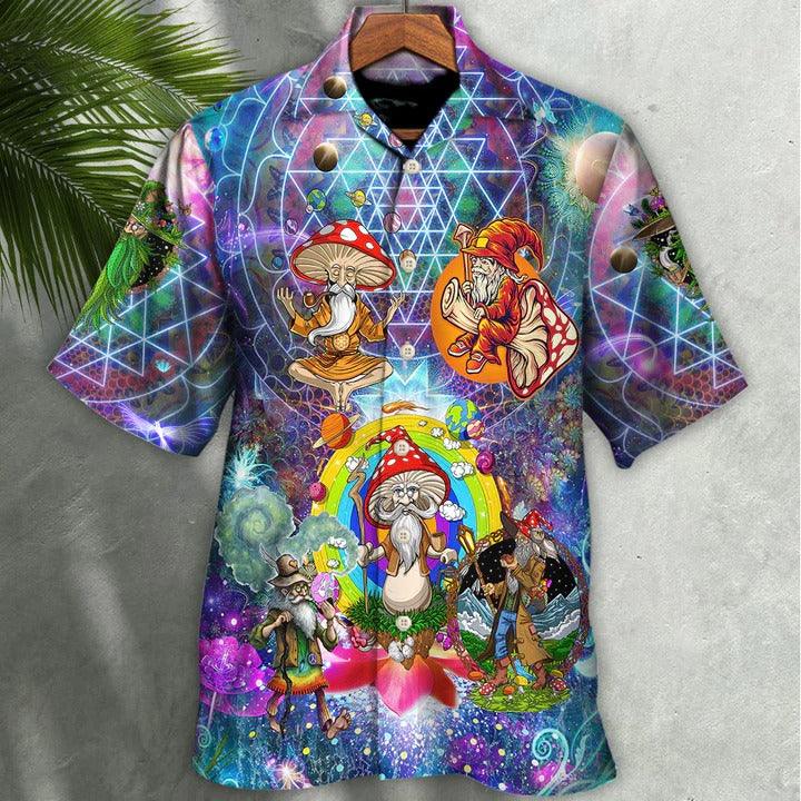 Hippie Aloha Hawaiian Shirt - Hippie Magic Mystic Color Man Hawaiian Shirt For Summer - Perfect Gift For Friend, Family