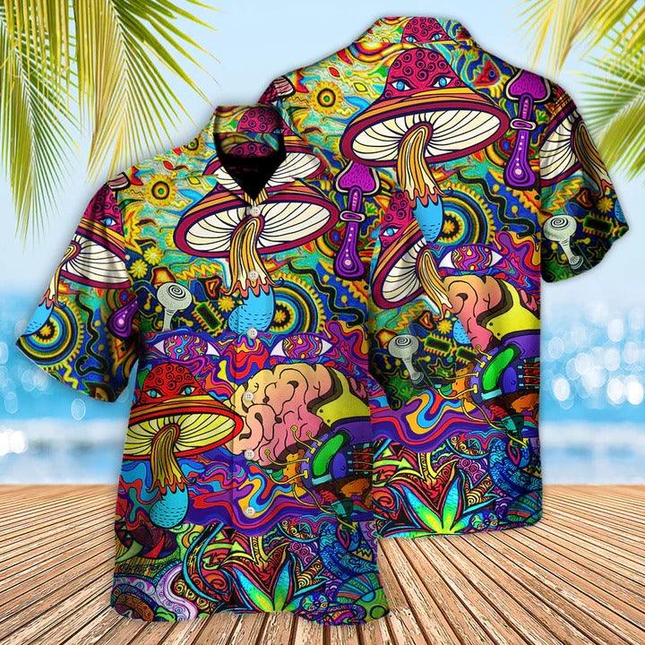 Hippie Aloha Hawaiian Shirt - Hippie Mushroom Colorful Lover Hawaiian Shirt For Summer - Perfect Gift For Friend, Family - Image 2