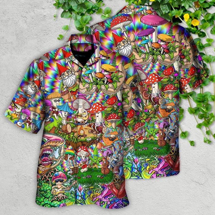 Hippie Aloha Hawaiian Shirt - Hippie Mushroom Music Band Of Life Hawaiian Shirt For Summer - Perfect Gift For Friend, Family - Image 2