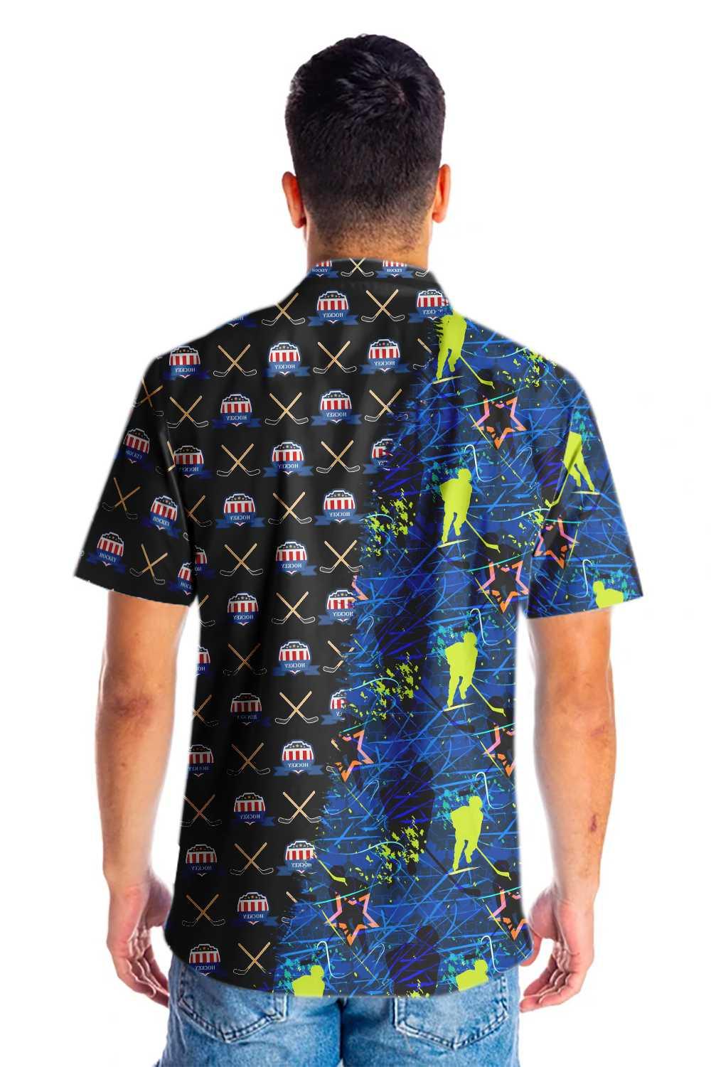 Hockey Sticks Pattern Custom Aloha Hawaiian Shirt For Summer, Personalized Colorful Shirt For Men Women, Perfect Gift For Friend, Team, Hockey Lovers - Image 5