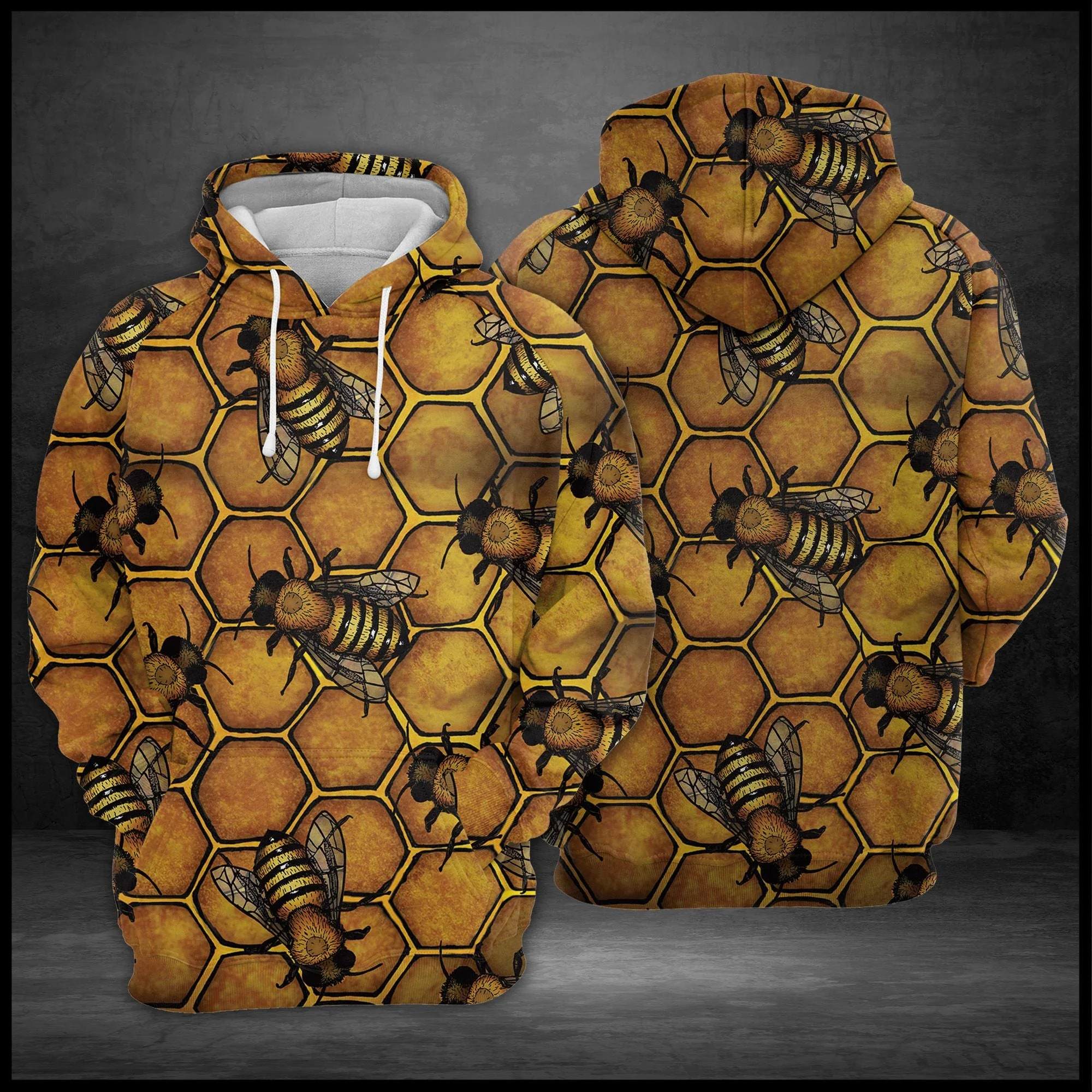 Honey Bee Pullover Premium Hoodie, Perfect Outfit For Men And Women On Christmas New Year Autumn Winter - Image 4