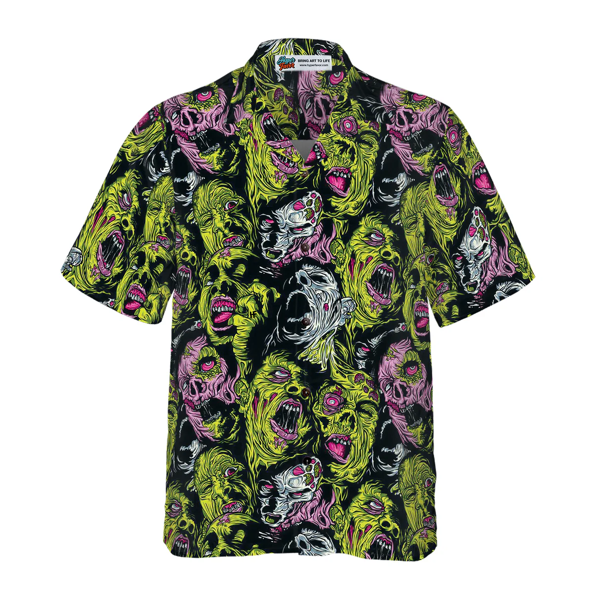 Horror Zombie Head Hawaiian Shirt - Perfect Gift For Lover, Friend, Family - Image 2