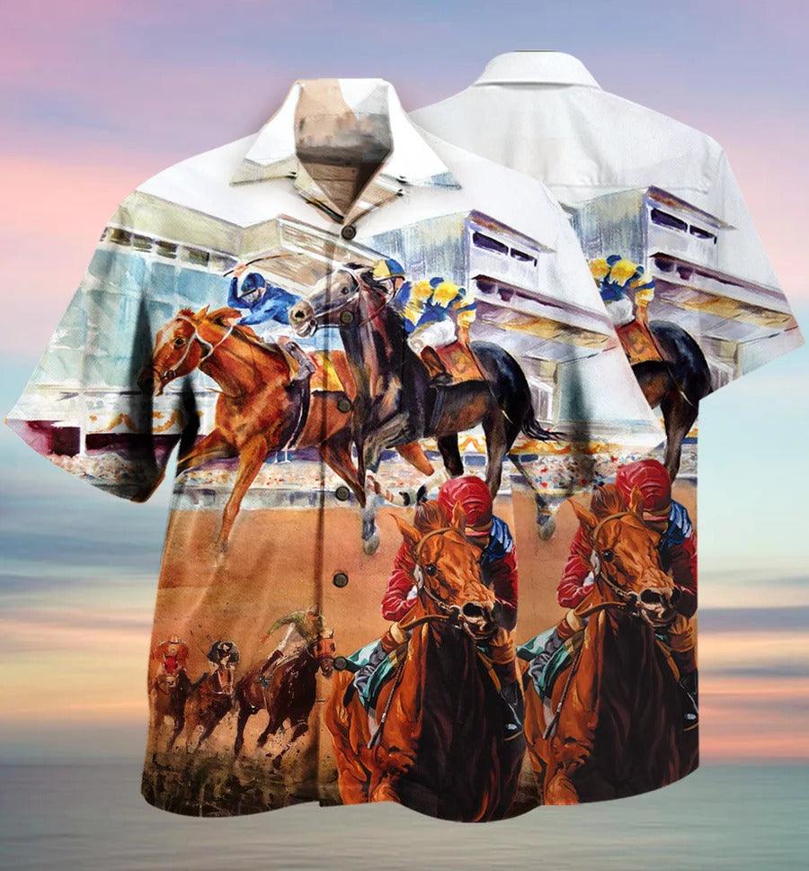 Horse Hawaiian Shirt For Summer - Horse Racing Amazing Hawaiian Shirt - Perfect Gift For Men, Horse Lovers - Image 2