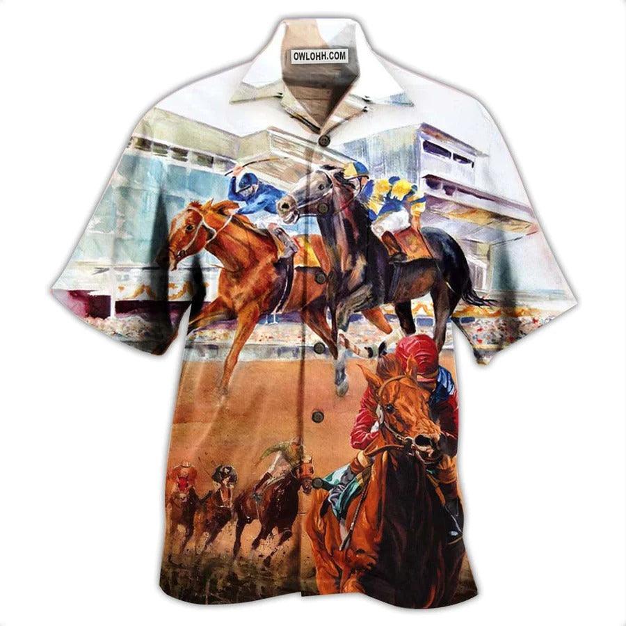 Horse Hawaiian Shirt For Summer - Horse Racing Amazing Hawaiian Shirt - Perfect Gift For Men, Horse Lovers - Image 3
