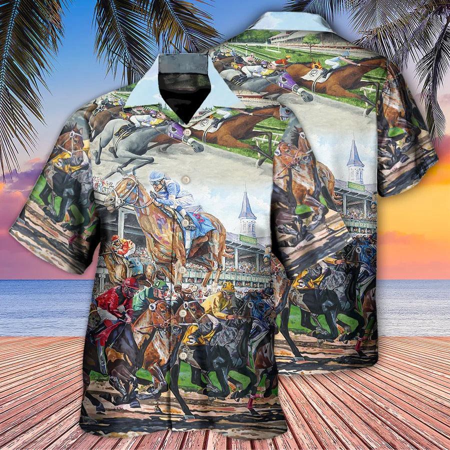 Horse Hawaiian Shirt For Summer - Horse Racing Be Strong Be Brave Hawaiian Shirt - Perfect Gift For Men, Horse Racing Lovers, Horse Lovers - Image 2