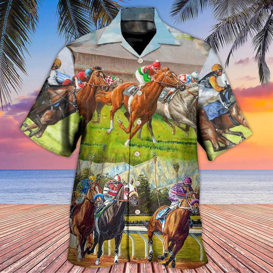 Horse Hawaiian Shirts For Summer - Horse Racing Don't Look Back Hawaiian Shirt - Perfect Gift For Men, Horse Racing Lovers - Image 2