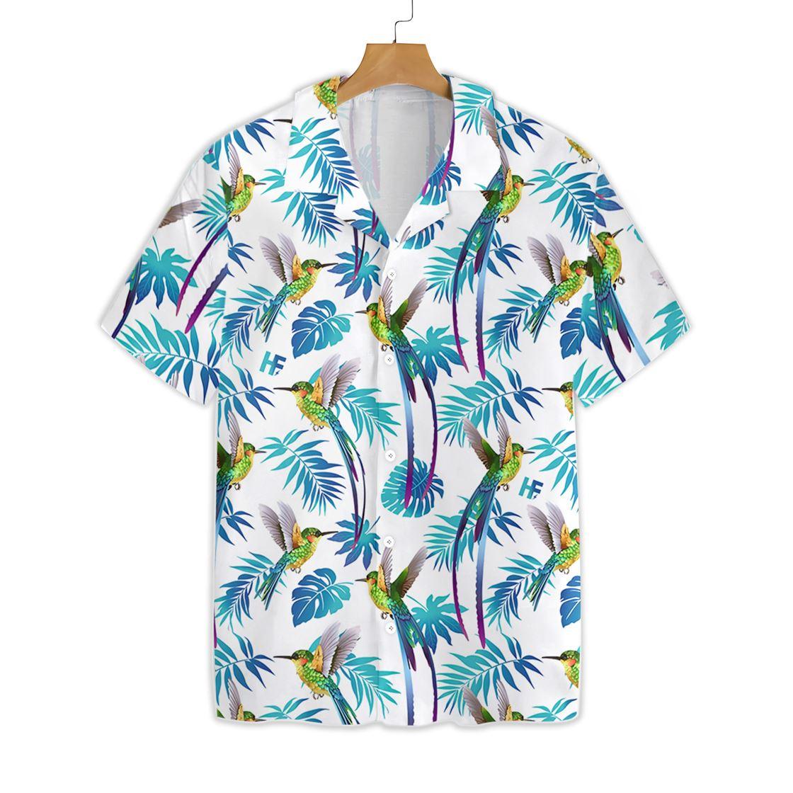 Hummingbird Tropical Hawaiian Shirt, Colorful Summer Aloha Shirts For Men Women, Perfect Gift For Husband, Wife, Boyfriend, Friend - Image 3
