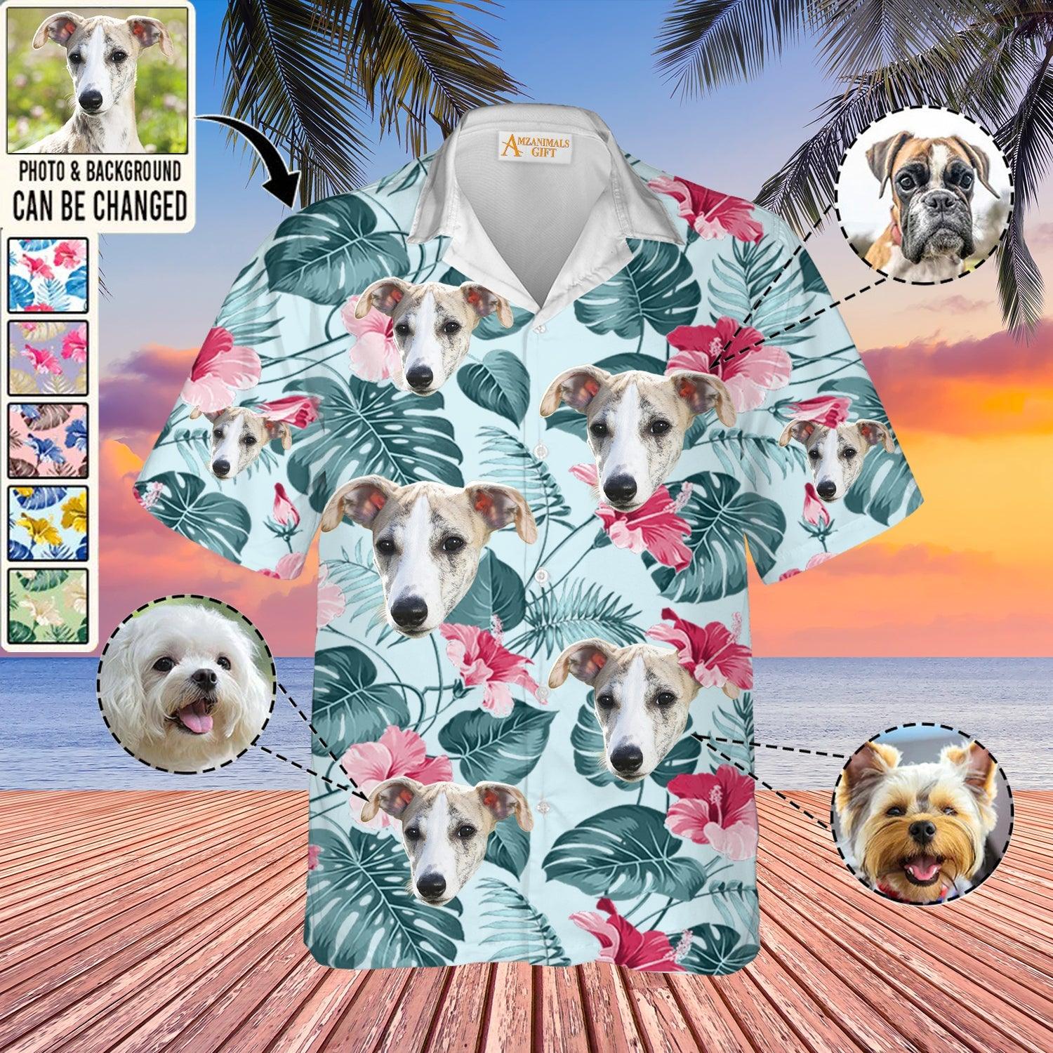 Hungarian Vizsla Face Custom Aloha Hawaii Shirt - Dog Custom Photo With Tropical Pattern Personalized Hawaiian Shirt - Perfect Gift For Dog Lovers, Friend, Family - Image 3