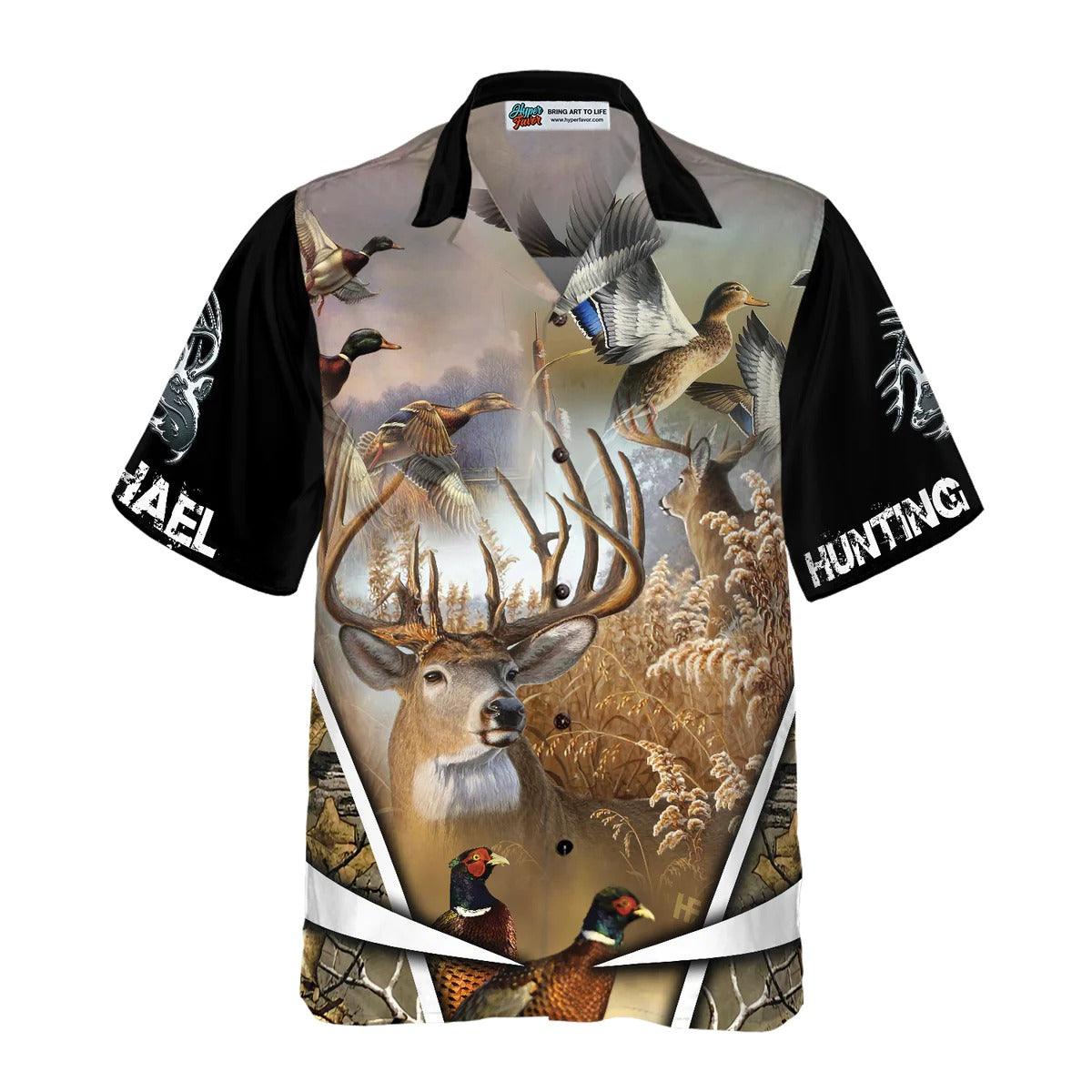 Hunting Custom Hawaiian Shirt, Hunter Personalized Name Hawaiian Shirt, Summer Aloha Shirt- Perfect Gift For Men, Women, Husband, Wife, Friend, Family - Image 2