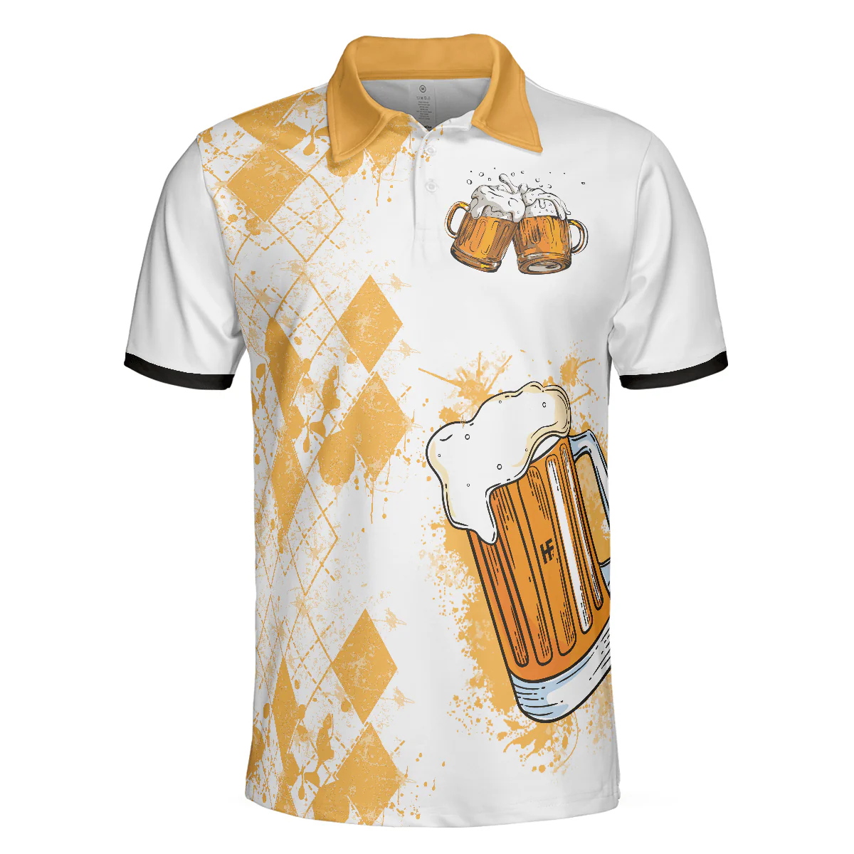 Men Golf Polo Shirt - I Got A Cold Beer On Every Hole Polo Shirt, Best Golf Shirt For Men, Golf Shirt For Beer Lovers - Image 3