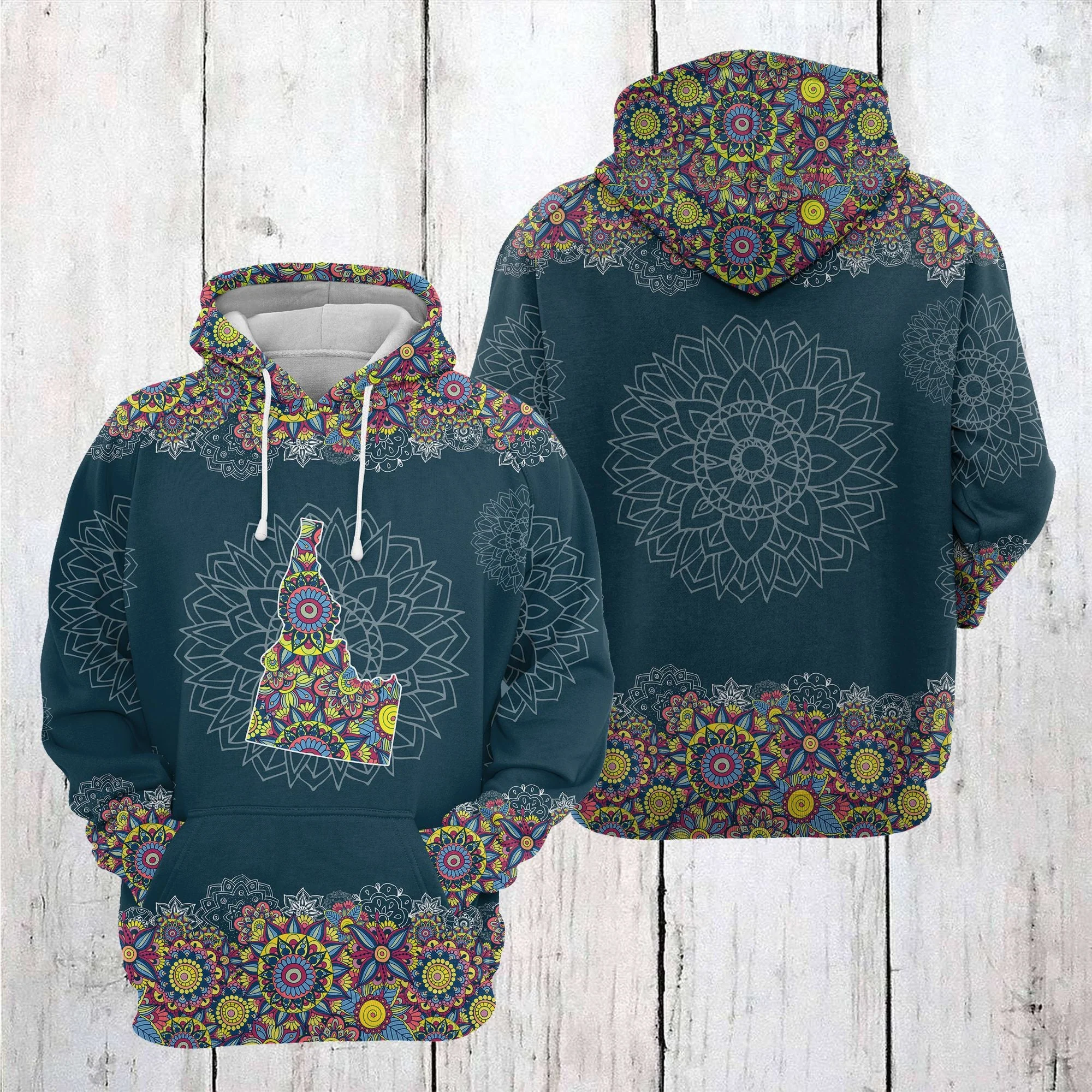 Idaho Mandala Pattern Pullover Premium Hoodie Imagine, Perfect Outfit For Men And Women On Christmas New Year Autumn Winter
