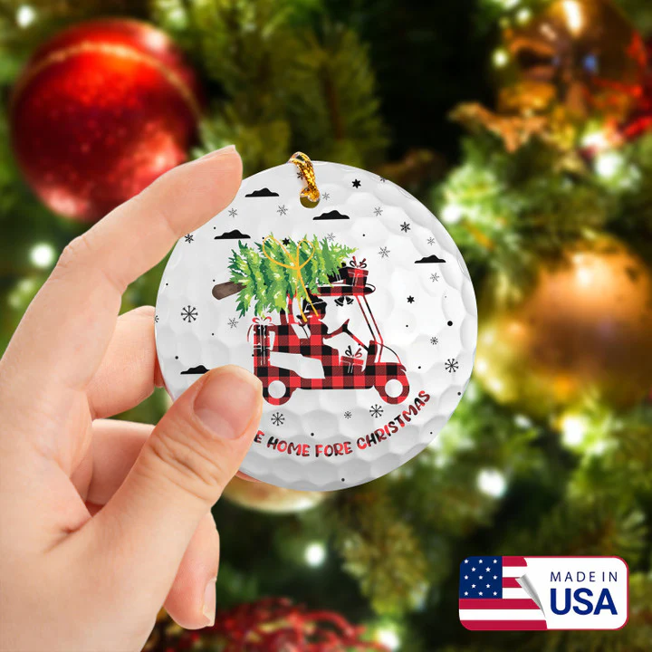 I'll Be Home Fore Christmas Golf Ceramic Ornament - Best Gift For Golf Lovers, New Year, Christmas - Image 2