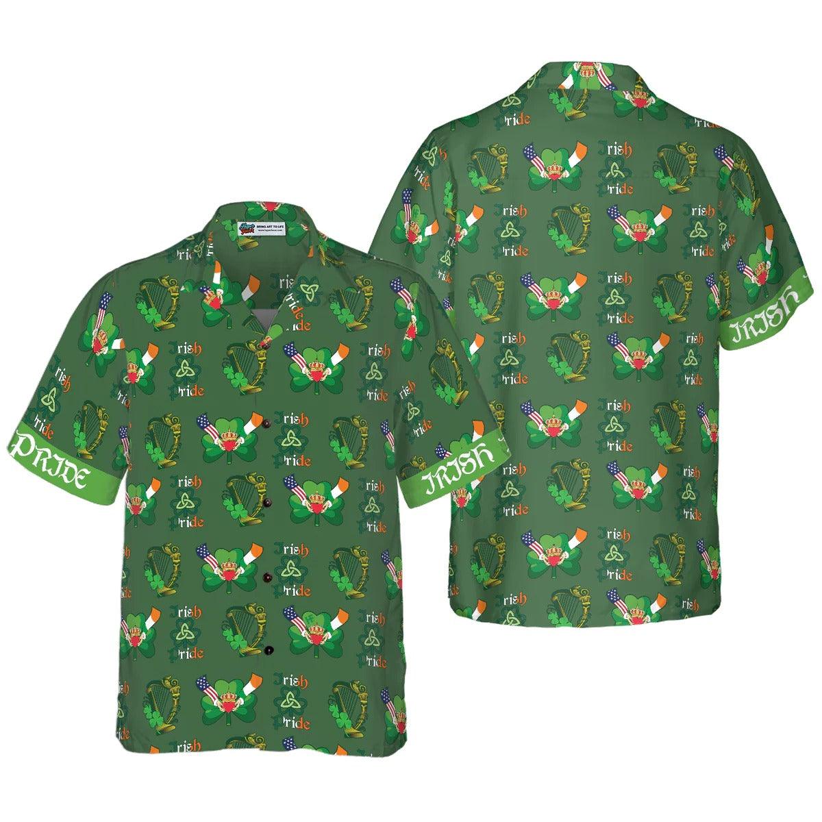 Irish Pride Hawaiian Shirt, US Flag Hawaiian Shirt - Perfect Gift For Lover, Friend, Family - Image 3