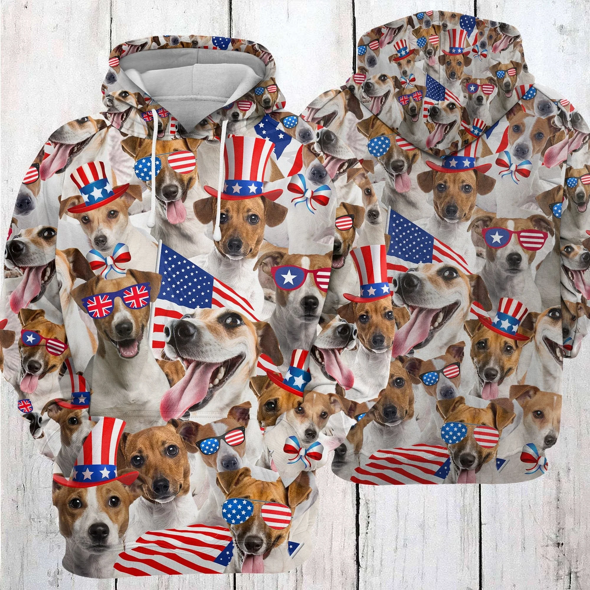 Jack Russell Terrier USA Awesome Pullover Premium Hoodie, Perfect Outfit For Men And Women On Christmas New Year Autumn Winter