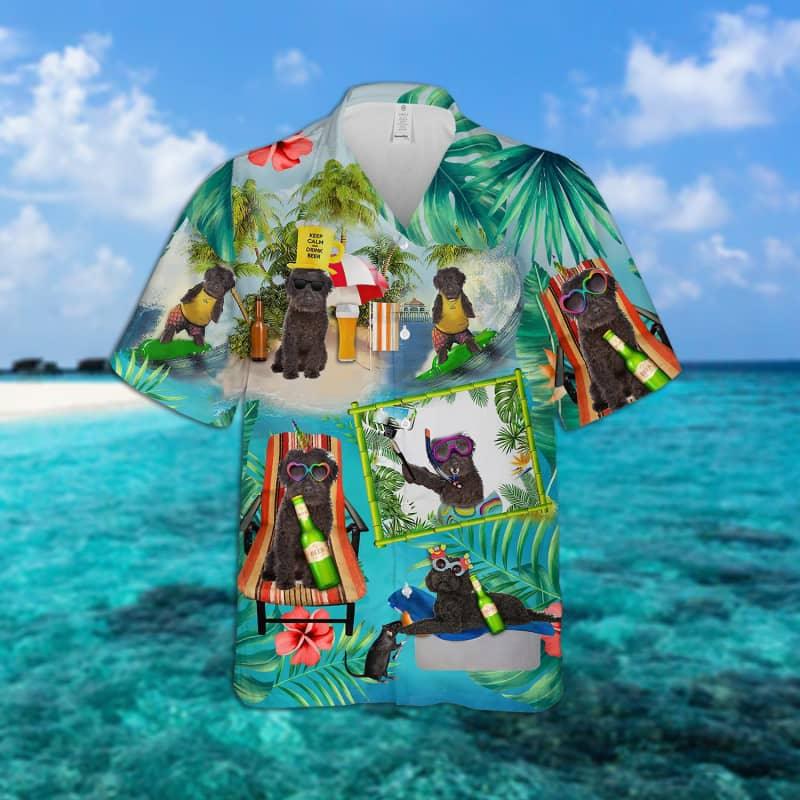 Labradoodle Hawaiian Shirt, Dog Surfing, Tropical Summer Aloha Shirt For Men - Perfect Gift For Labradoodle Lovers, Husband, Boyfriend, Friend, Family - Image 2