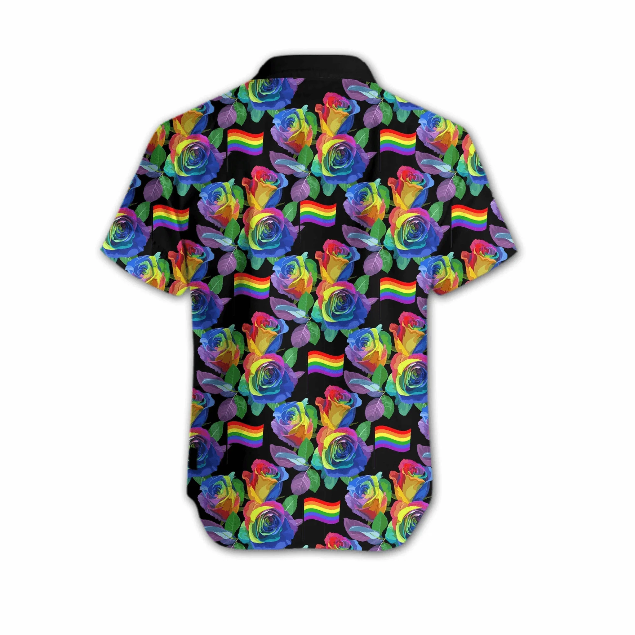 LGBT Aloha Hawaiian Shirts For Summer, Ally Pride Month Rose Colorful Of LGBT Hawaiian Shirts, Gift For Gaymer And Lesbian - Image 3