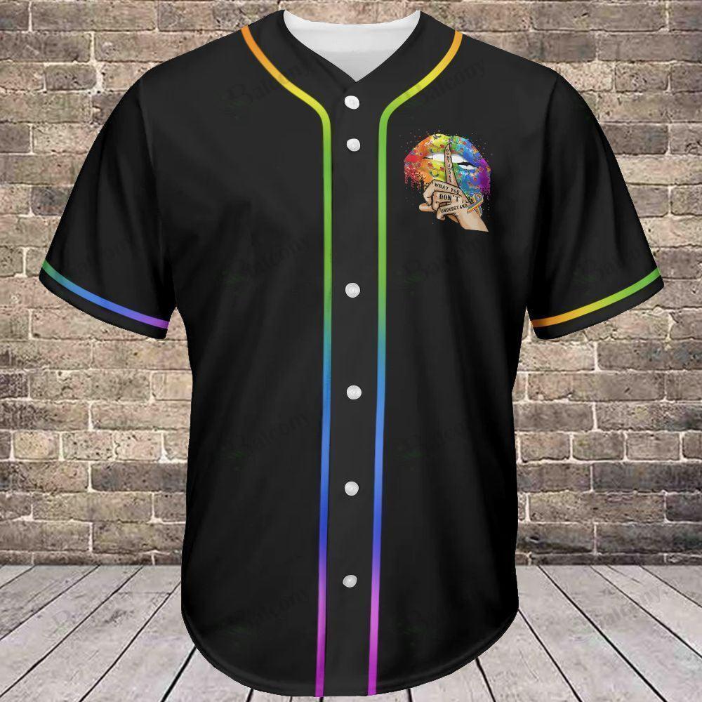 LGBT Custom Name Baseball Jersey, Personalized American Flag Pride Colorful Of LGBT Baseball Jersey, Gift For Gaymer And Lesbian - Love is Love - Image 2