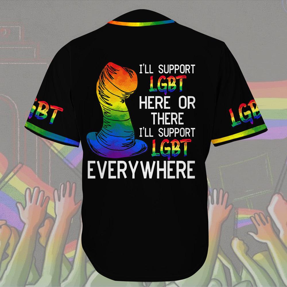 LGBT Custom Name Baseball Jersey, Support LGBT Everywhere, Personalized Pride Colorful Of LGBT Baseball Jersey, Gift For Gaymer And Lesbian - Image 3