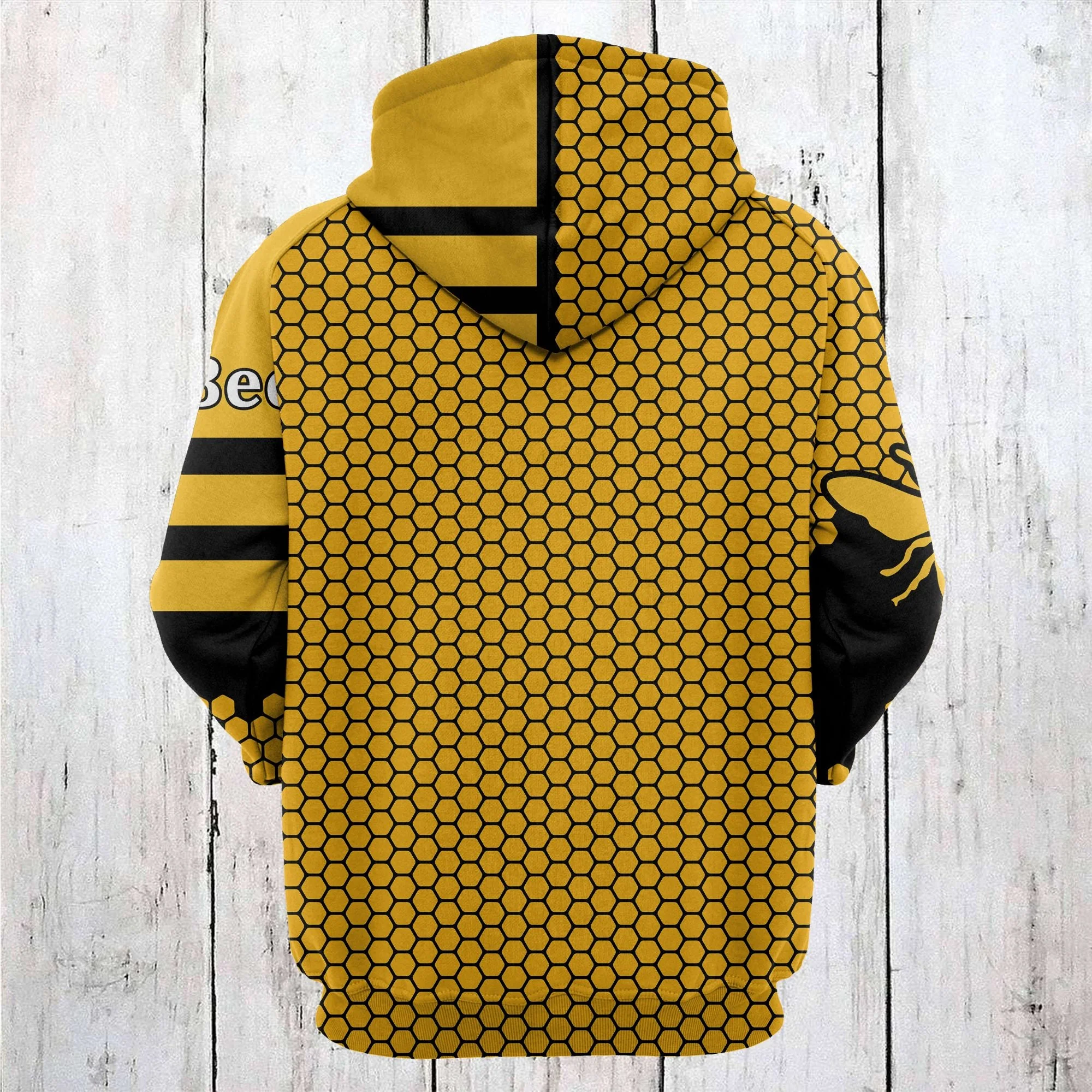 Love Bee Pattern Pullover Premium Hoodie, Perfect Outfit For Men And Women On Christmas New Year Autumn Winter - Image 3