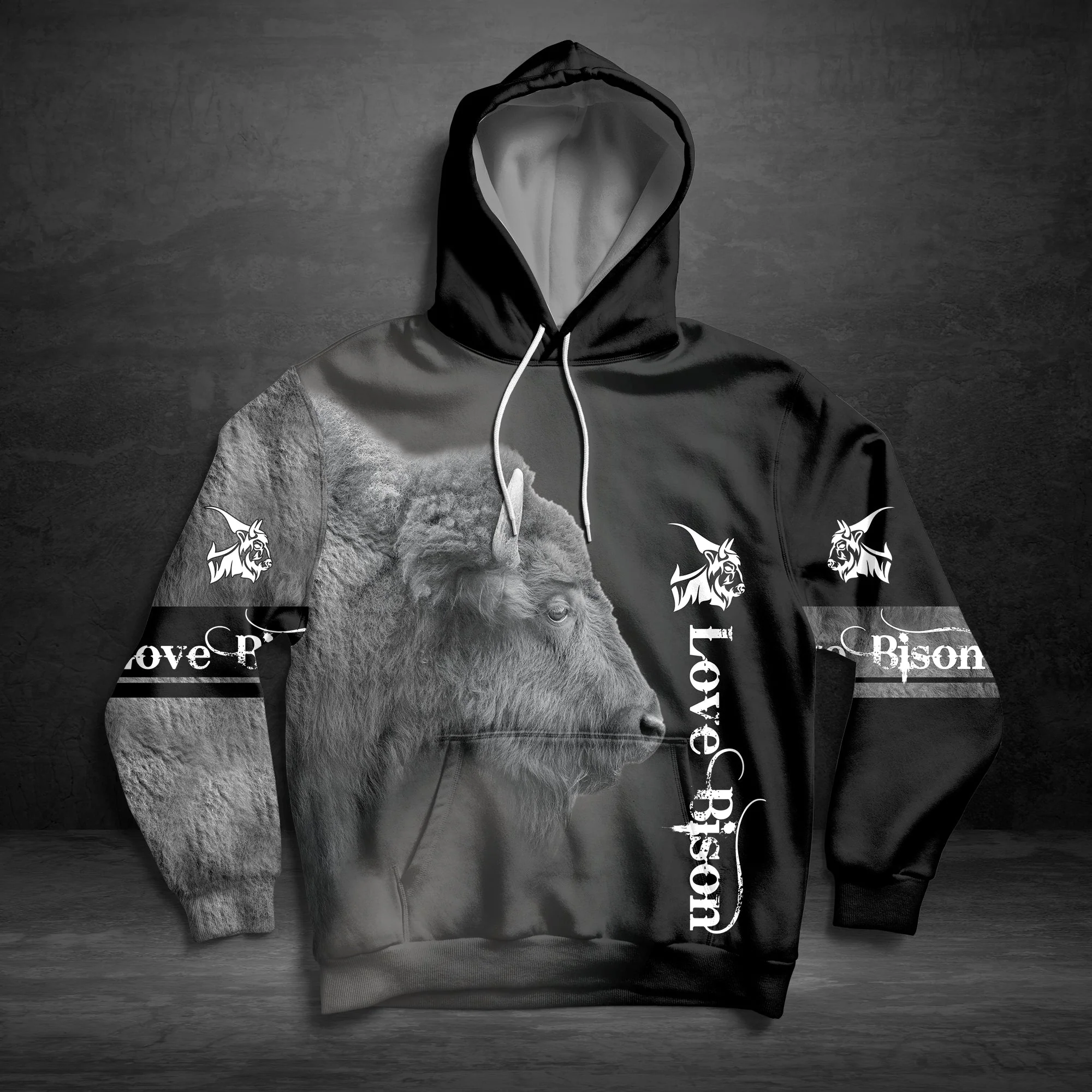 Love Bison Awesome Pullover Premium Hoodie, Perfect Outfit For Men And Women On Christmas New Year Autumn Winter - Image 3