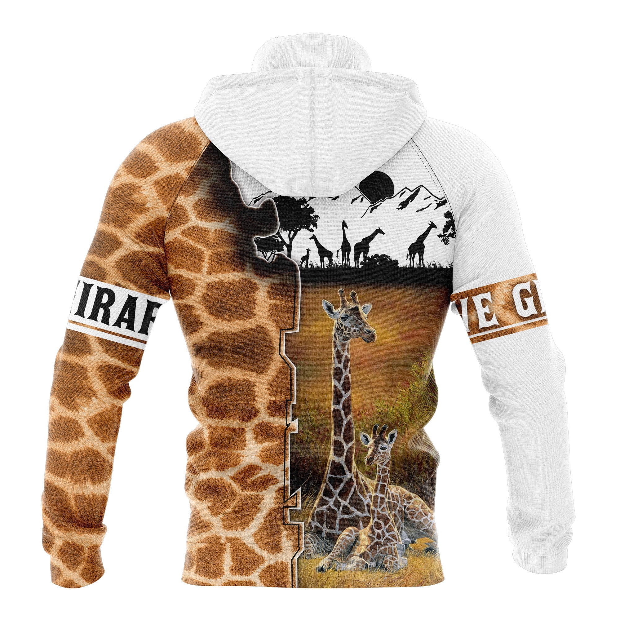 Love Giraffe Pattern Pullover Premium Hoodie, Perfect Outfit For Men And Women On Christmas New Year Autumn Winter - Image 2