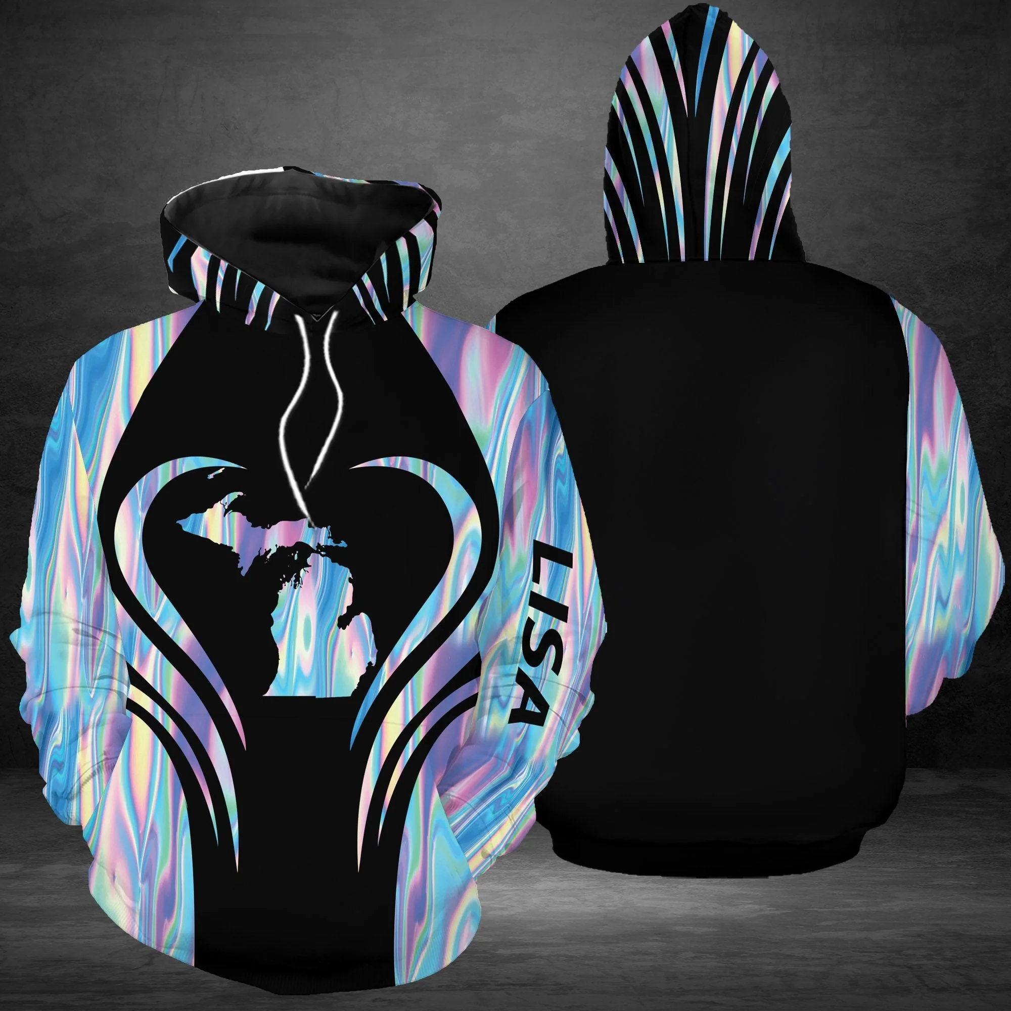 Love Michigan Custom Name Pullover Premium Hoodie, Perfect Outfit For Men And Women On Christmas New Year Autumn Winter
