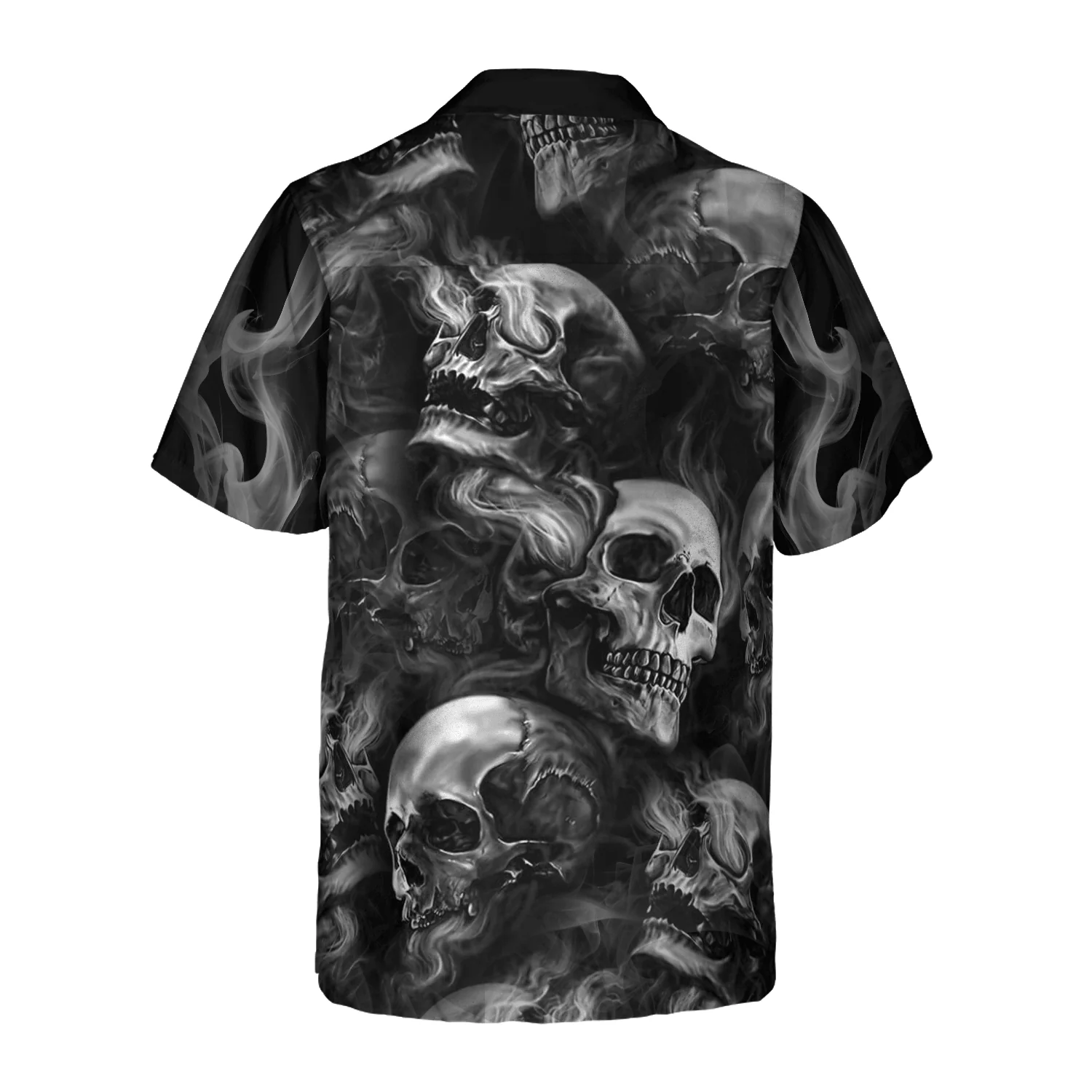 Luxury Skull Smoke Black Background Aloha Hawaiian Shirt For Summer, Colorful Shirt For Men Women, Perfect Gift For Friend, Team, Family - Image 5