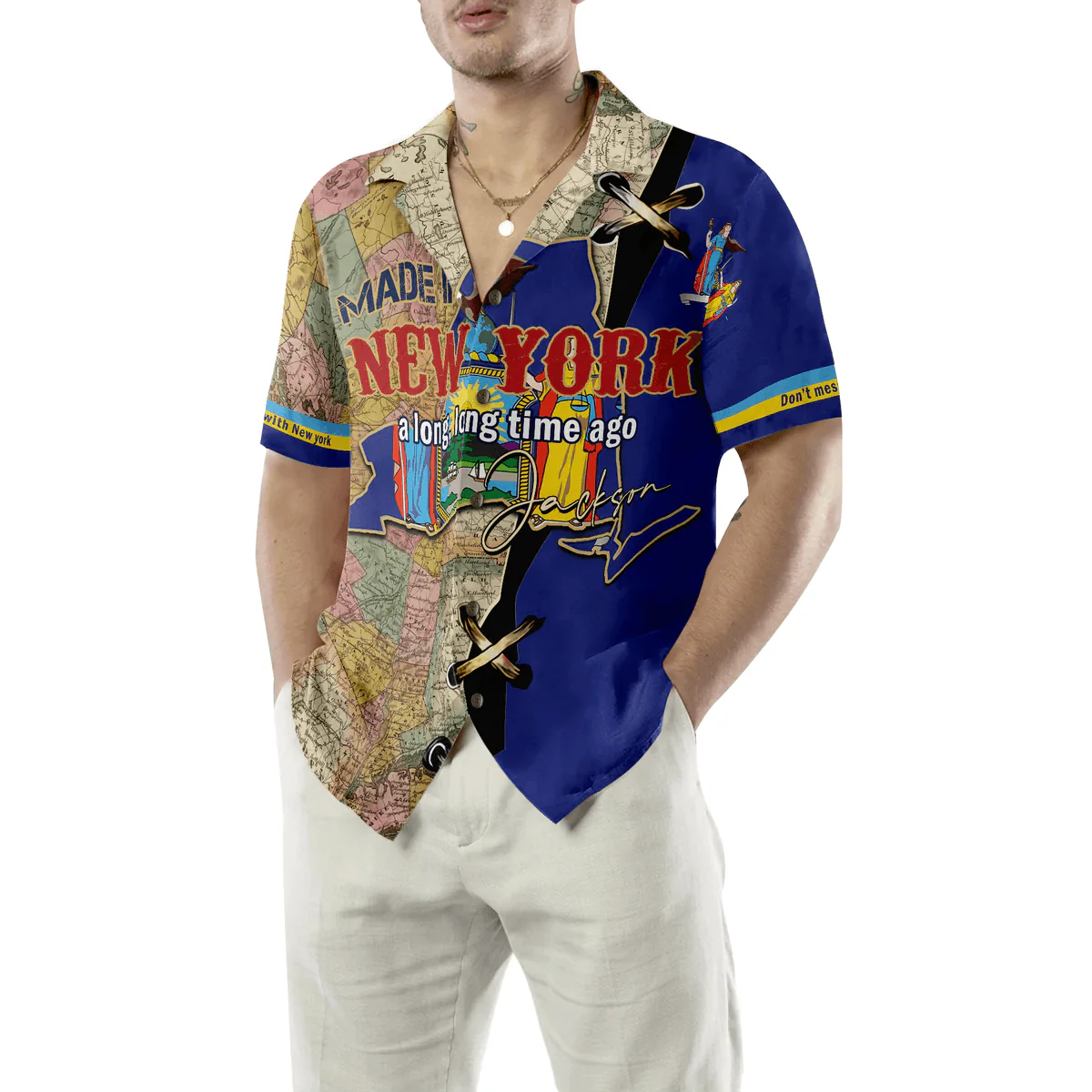Made in New York Custom Hawaiian Shirt - Made in New York a long, long time ago Personalized Hawaiian Shirt - Perfect Gift For Husband, Boyfriend, Friend, Family - Image 5