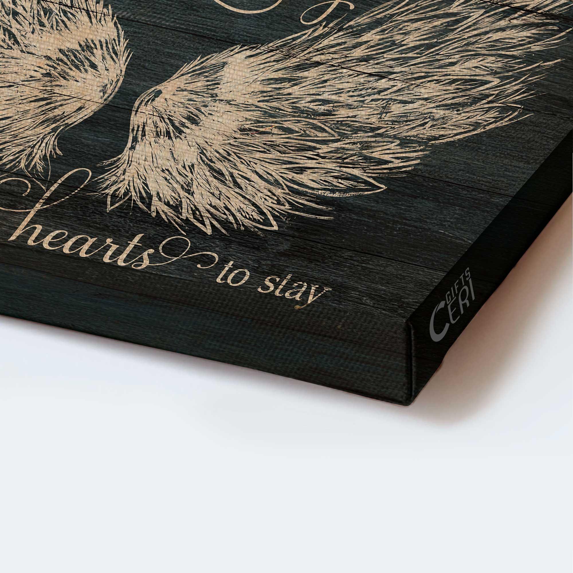 Memorial Premium Wrapped Landscape Canvas - Angel wings, Those we love can never be more than a thought away - Heaven Gift For Family Members - Image 3
