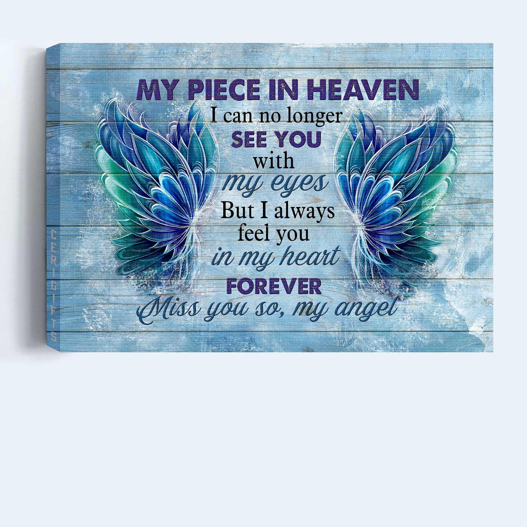 Memorial Premium Wrapped Landscape Canvas - Gorgeous wings canvas, I always feel you in my heart - Heaven Gifts for members family - Image 4