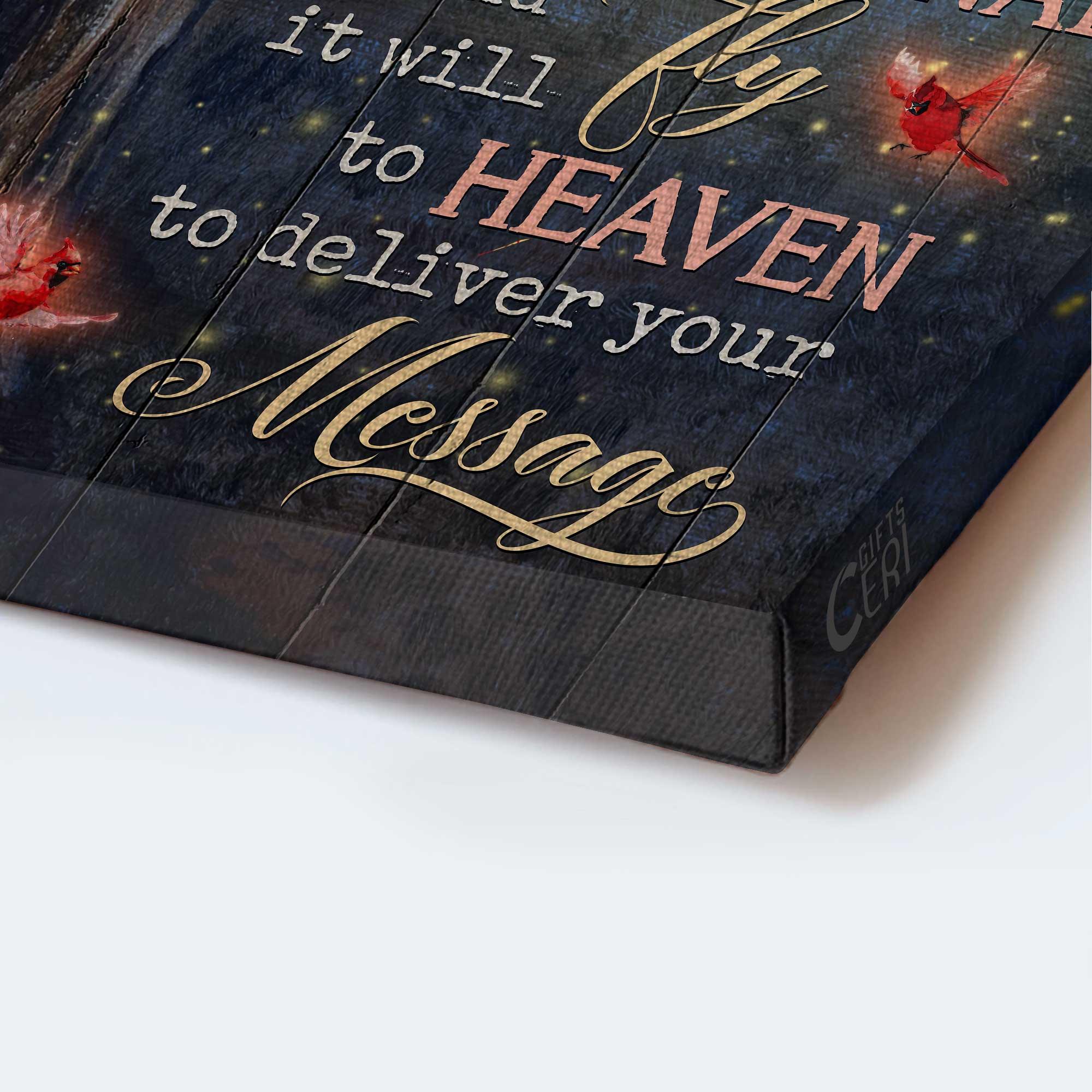 Memorial Premium Wrapped Portrait Canvas - Red cardinal, Beautiful Moon, Amazing Night, Whisper I Love You To A Cardinal - Gifts For Members Family - Image 4