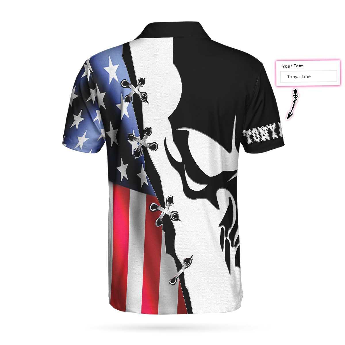 Men Billiard Polo Shirt - Personalized US Flag Billiards Men Polo Shirt, Hillbilly Hustlers Custom Polo Shirt, Best Gift For Billiards Lovers - Image 3