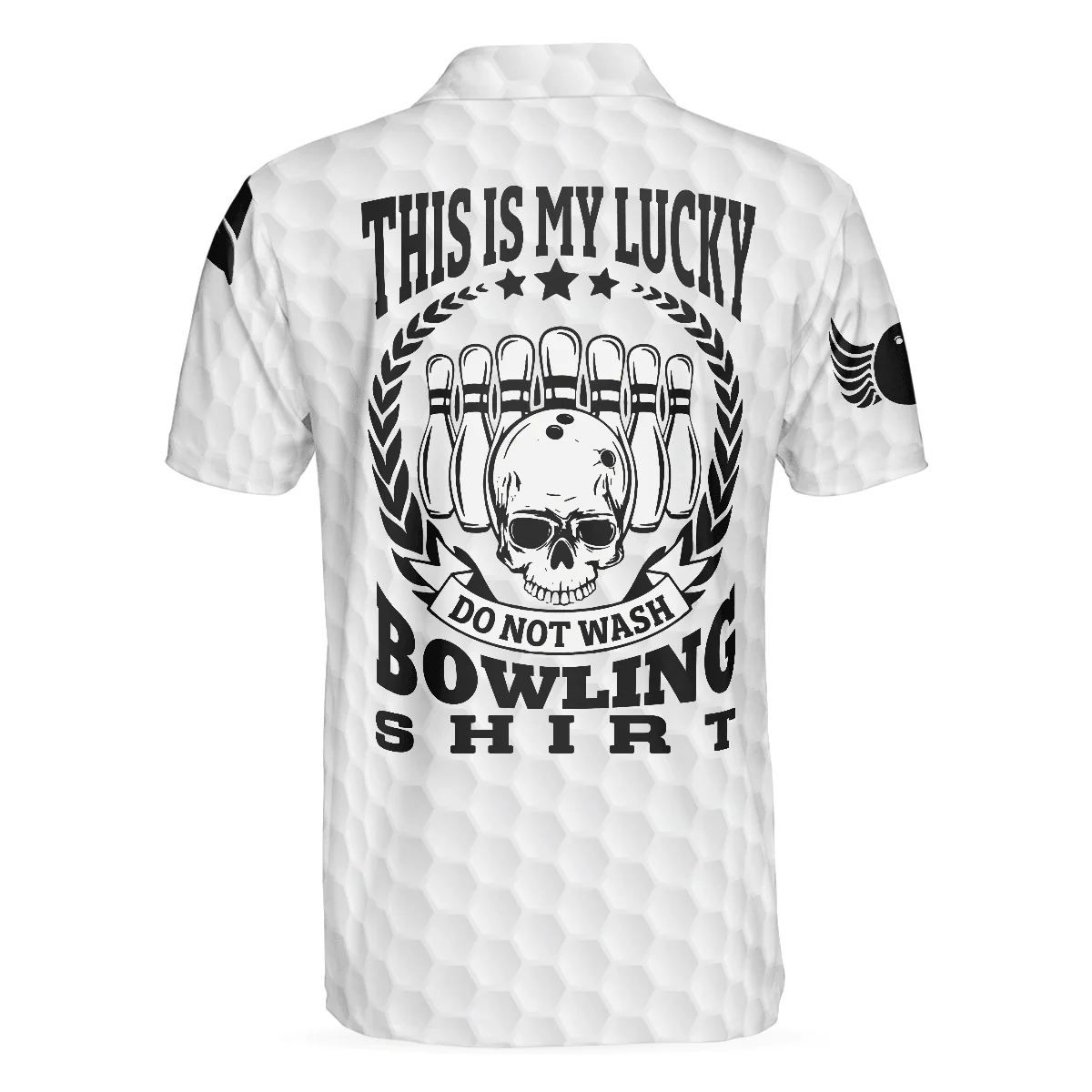 Men Bowling Polo Shirt - This Is My Lucky Do Not Wash Bowling Shirt Polo Shirt, Black And White Skull Golfing Shirt - Perfect Gift For Men - Image 2