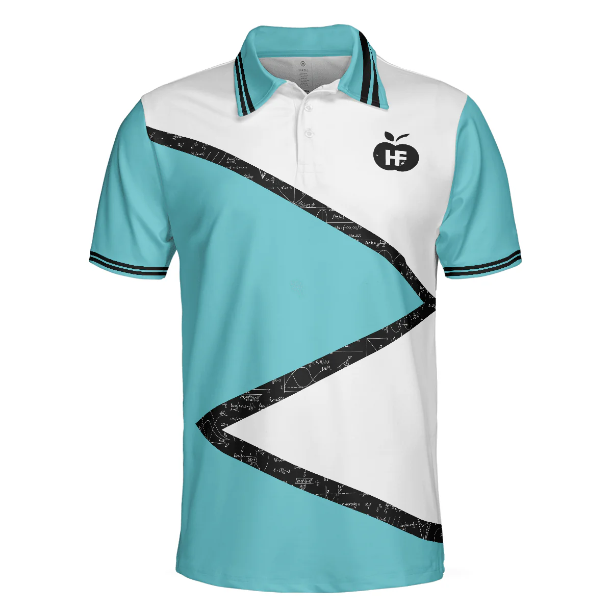 Men Cat Polo Shirt - Cats And Math Men Polo Shirt, I Like Cats And Math And Maybe 3 People Polo Shirt - Best Gift For Male Math Teachers - Image 3