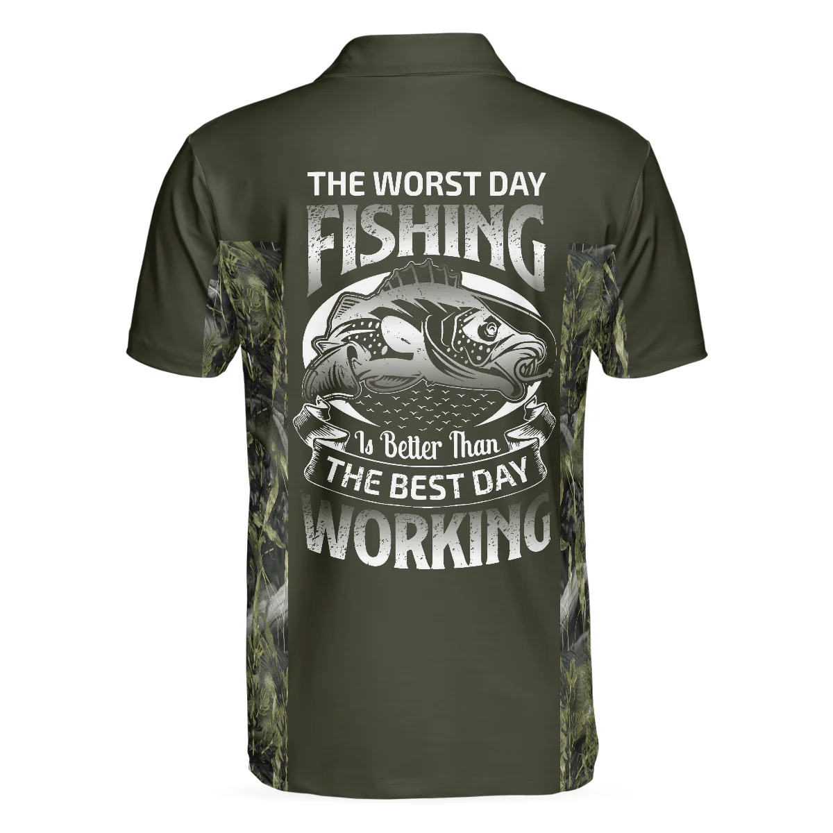 Men Fishing Polo Shirt - The Worst Day Fishing Is Better Than The Best Day Working Men Polo Shirt - Perfect Gift For Men, Fisher - Image 2
