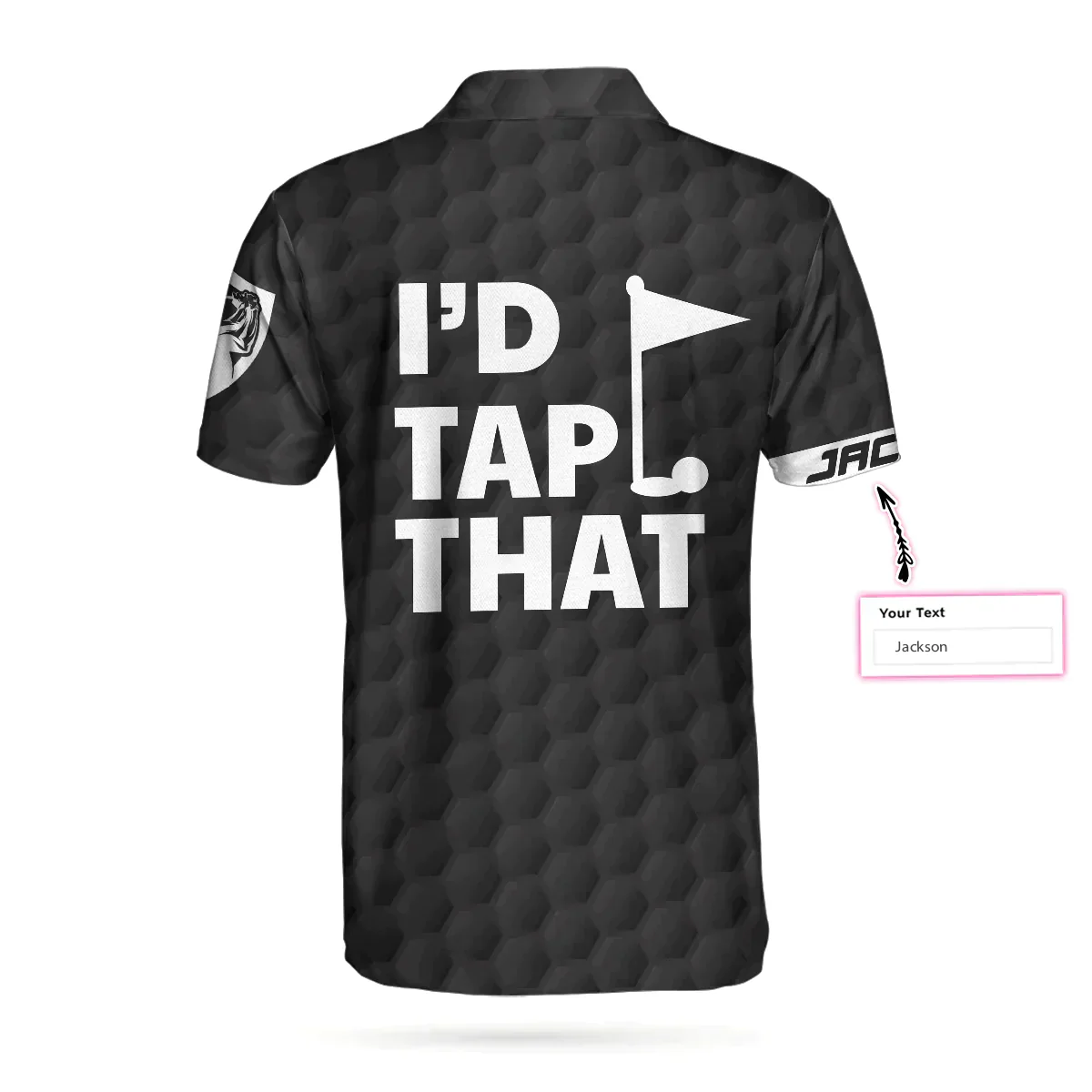Men Golf Long Sleeve Polo Shirt - Personalized Golf American Flag Golf Long Sleeve Polo Shirt, I'd Tap That Golf Custom Shirt - Image 5