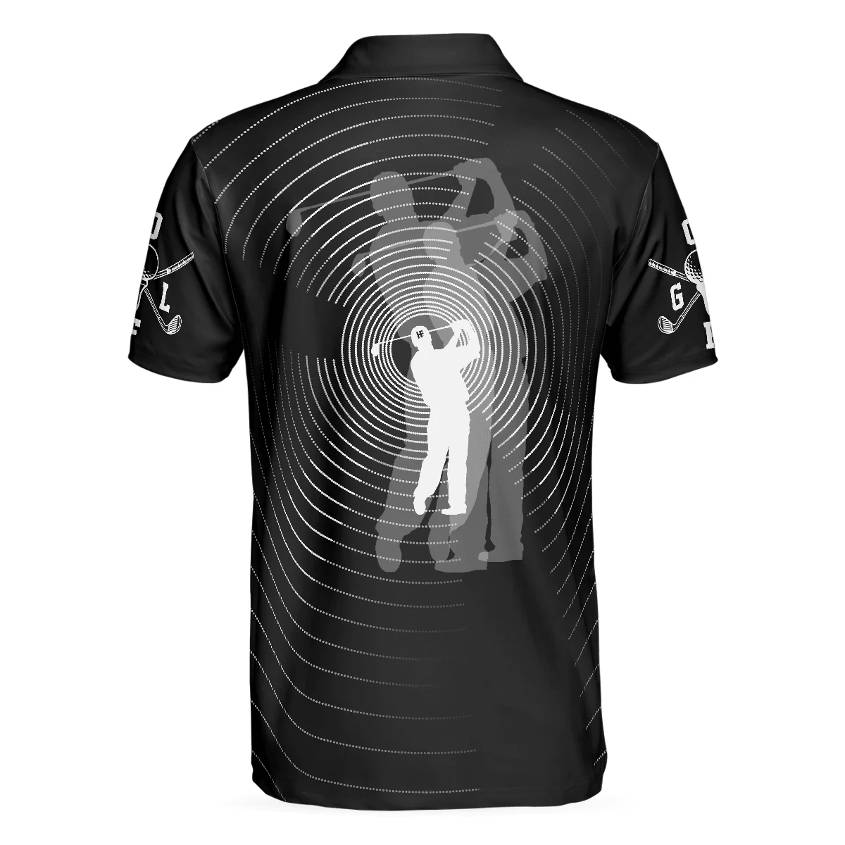 Men Golf Polo Shirt - Best Golf Shirt For Men, Gold Ball And Golfer All Over Print - Perfect Polo Shirt For Men, Golfers - Image 2