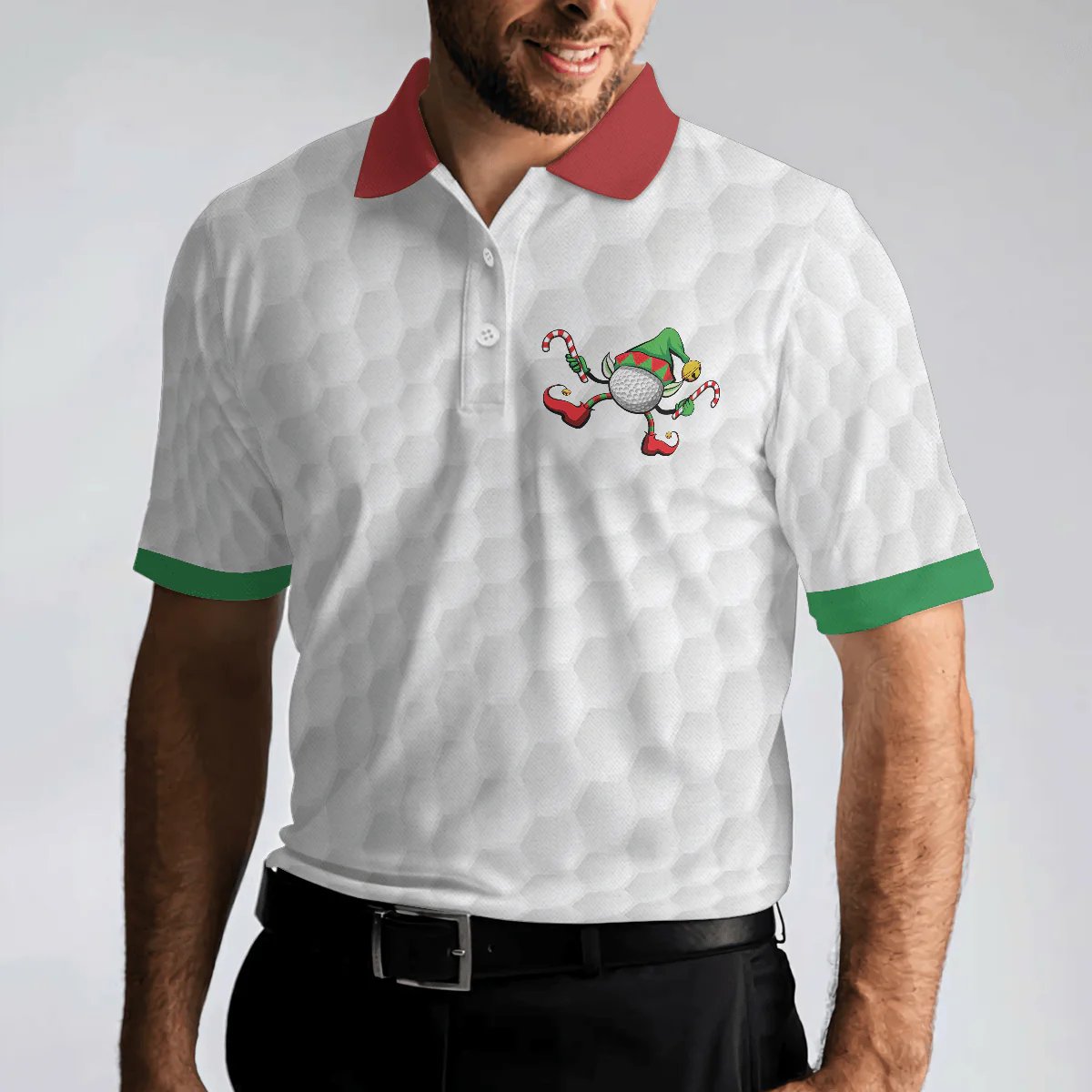 Men Golf Polo Shirt - Golf All I Want Polo Shirt, Funny Christmas-Themed Men Golf Shirt - Perfect Polo Shirt For Men, Golfers - Image 5