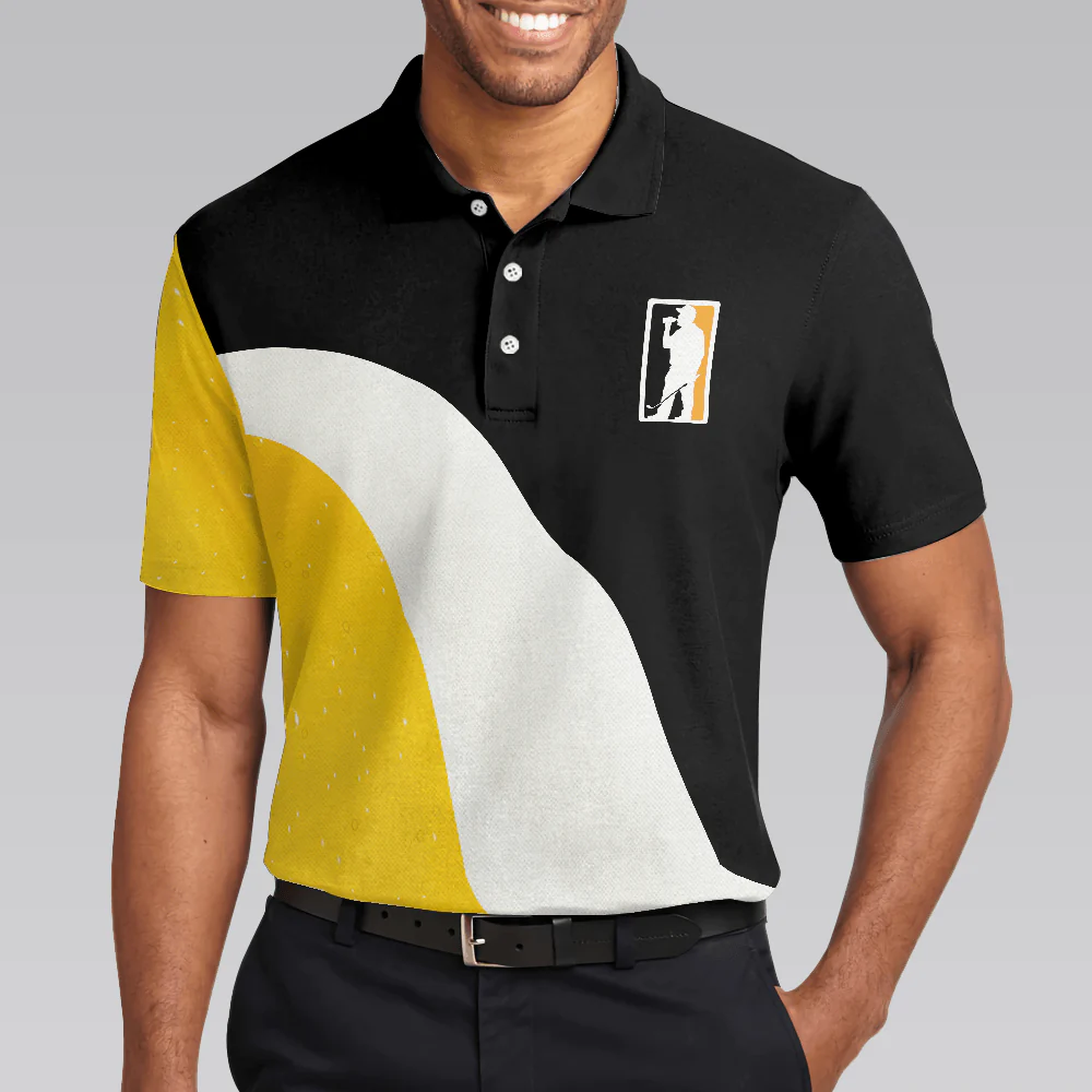 Men Golf Polo Shirt - Golf And Beer That's Why I'm Here, Sporty Polo Shirt For Beer Lovers Golf Men Polo Shirt - Perfect Polo Shirt For Men, Golfers - Image 4